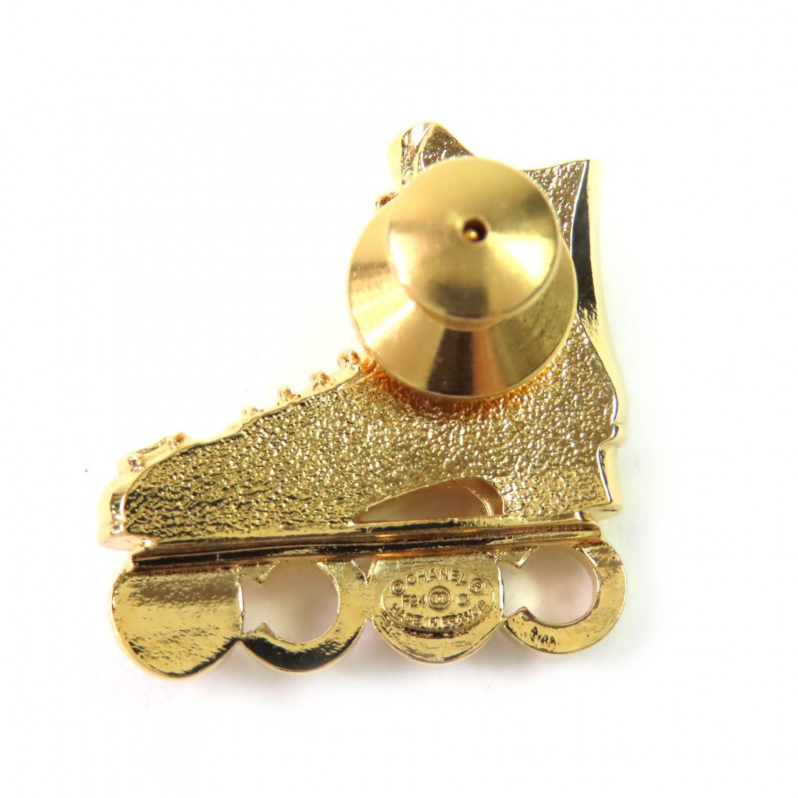 極美品△CHANEL シャネル F24 ローラースケート COCO フェイクパール 