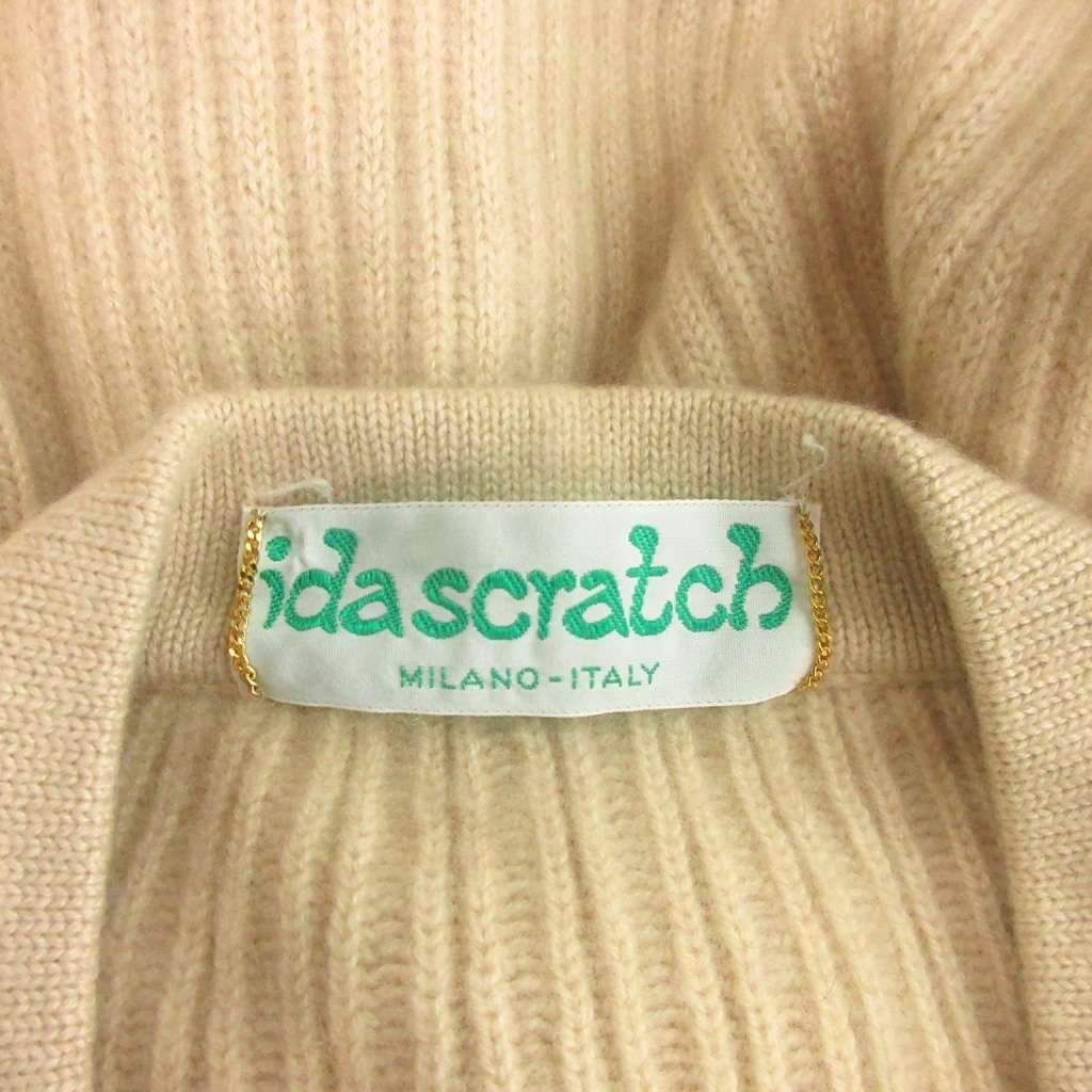 イダスクラッチ IDASCRATCH カーディガン 長袖 カシミヤ ベージュ 44