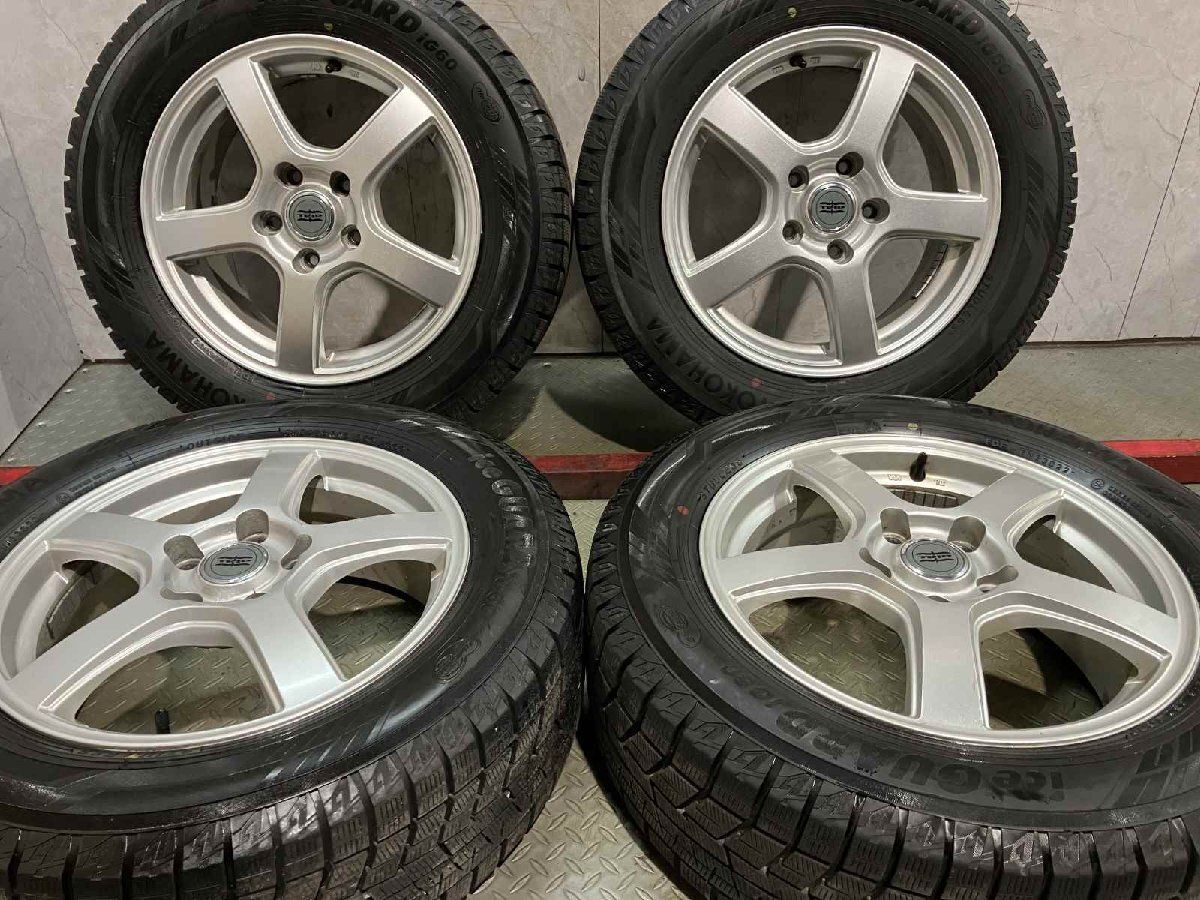 【YK ice GUARD iG60 215/60R16】スタッドレス【TRIP R5 トリップ 16インチ 6.5J5HPCD114.3+54】22年製 バリ溝 ヴェゼル等　(MTA240) クレジットカード QRコード決済可 YK ice GUARD iG60 215/60R16】スタッドレス【TRIP R5 トリップ 16