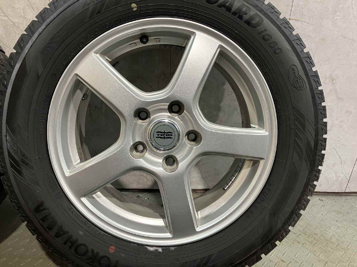 【YOKOHAMA iG60 215/60R16】スタッドレス【Exceeder 16インチ 6.5J5HPCD114.3+53】22年製 バリ溝 ヴェゼル CX-3 オデッセイ等 　(MTS483)クレジットカード QRコード決済可能 YOKOHAMA iG60 215/60R16】スタッドレス【Exceeder 16インチ 6.5