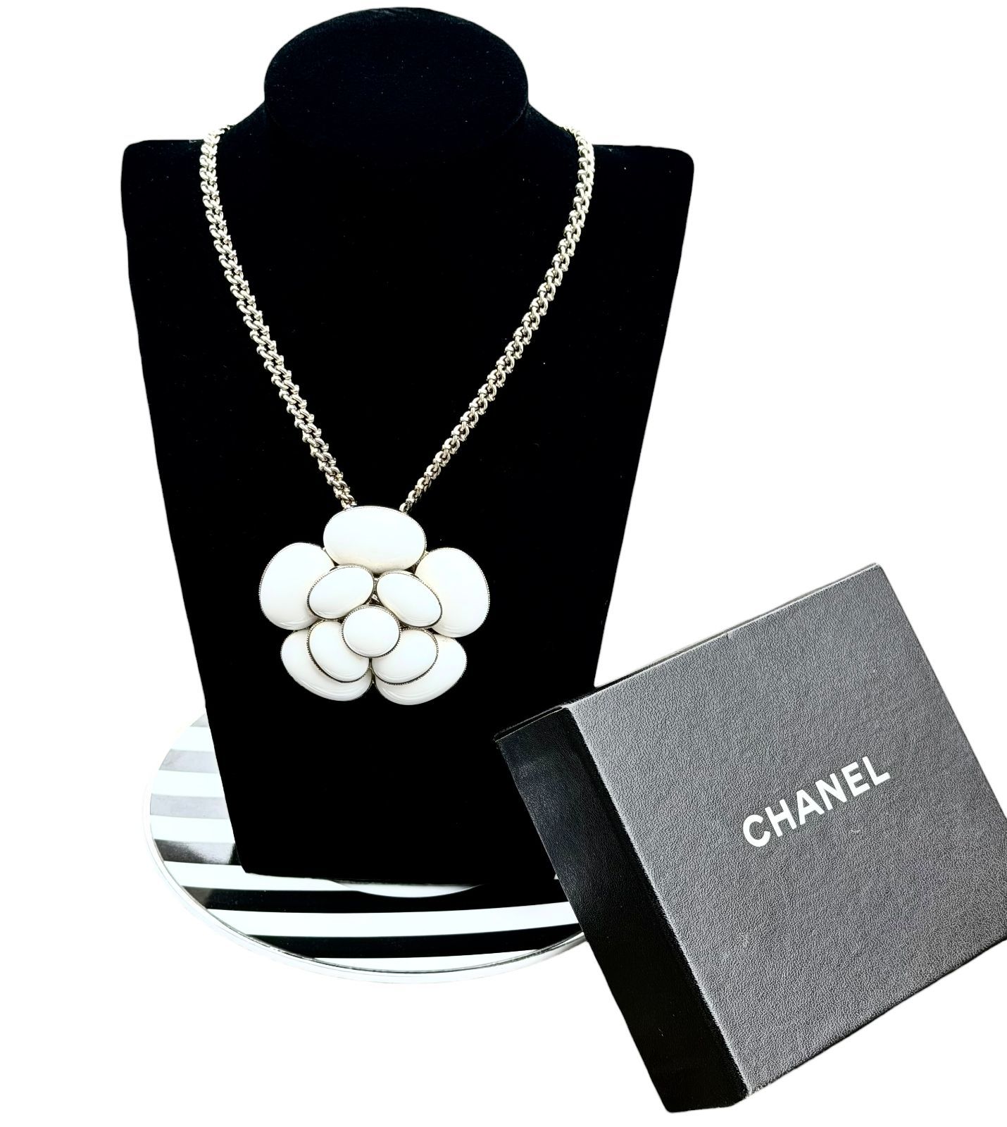 CHANEL シャネル シャネルネックレス カメリア ヴィンテージシャネル レア超美品◇本物◇CHANELシャネルヴィンテージVintageカメリア花