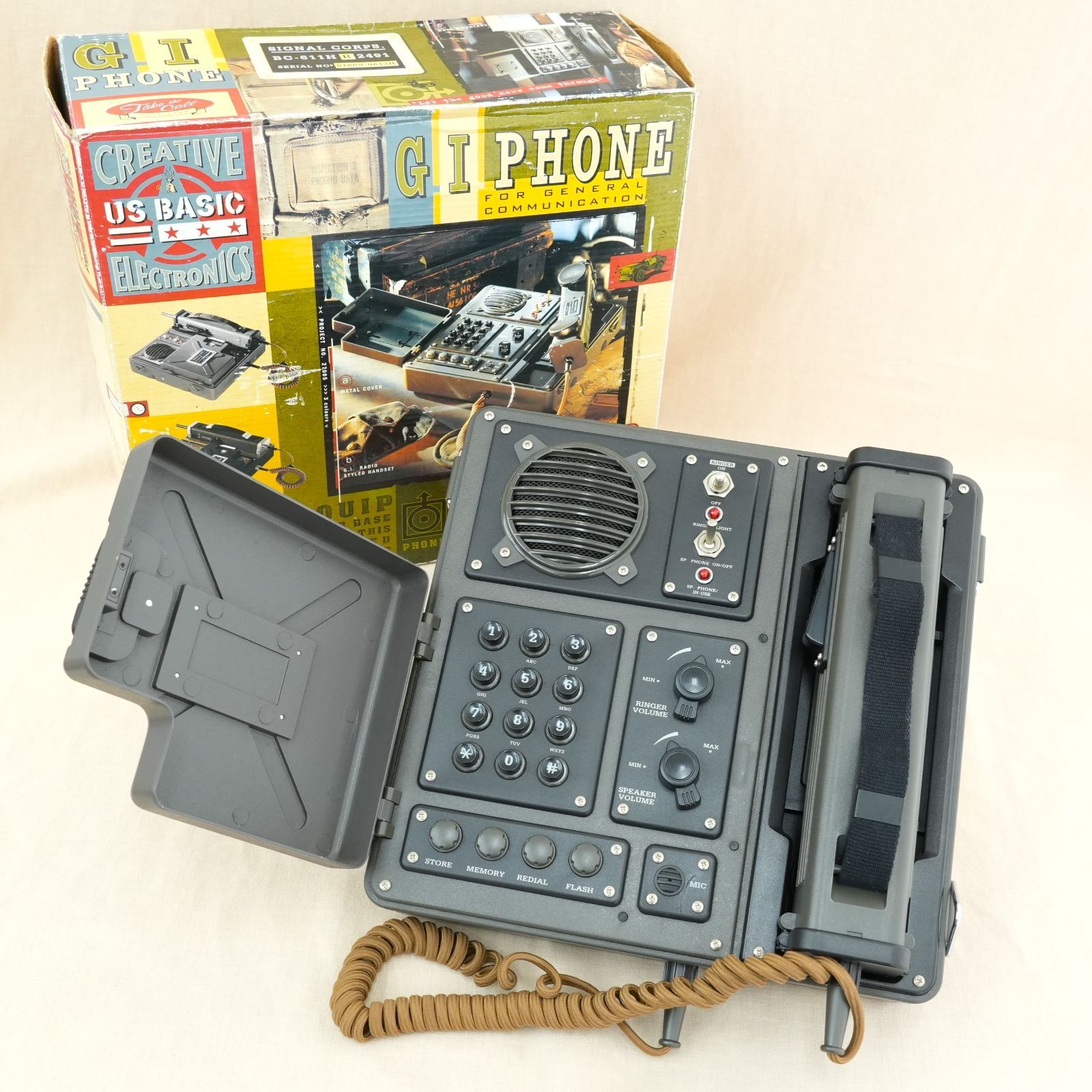 ミリタリーG.I PHONE SJk] 希少 ミリタリー GI PHONE BC-611H ガジェット 電話機 レトロ 米