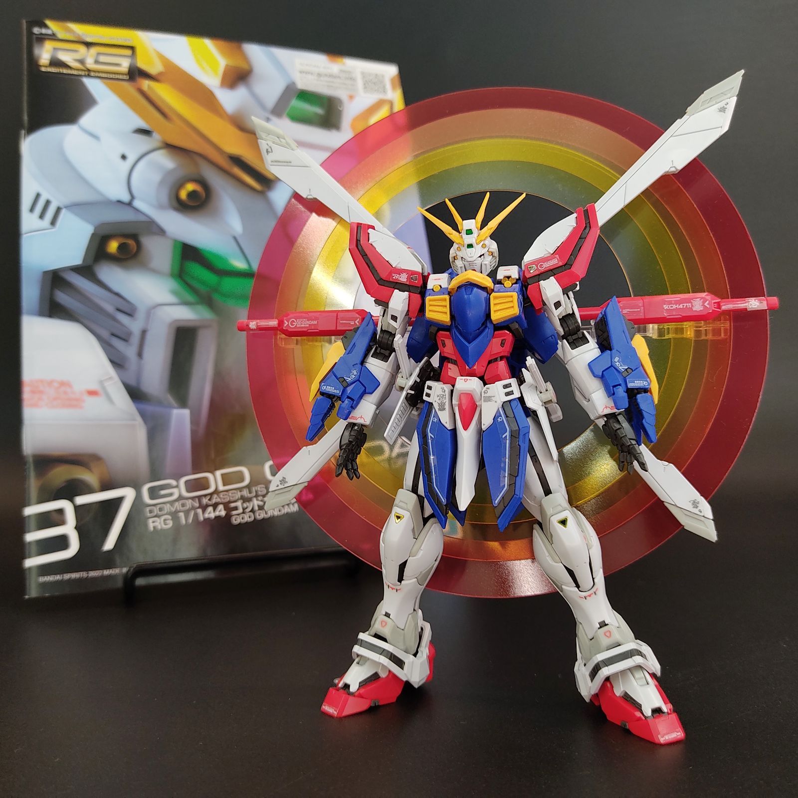 中古品】 RG 1/144 ゴッドガンダム 完成品 組立済みバンダイ ガンダム 
