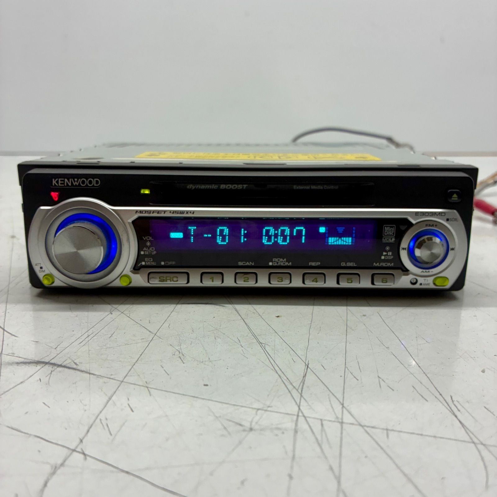 当時物】ケンウッド KENWOOD E303MD 1DIN カーオーディオ チューナー 