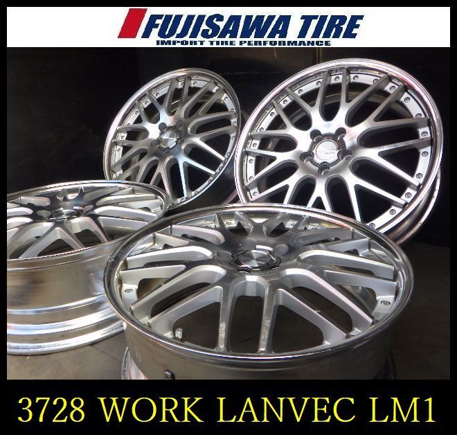 【3728】A送料無料▲WORK LANVEC LM1▲20x8.0J 5穴 114.3 +53▲4本 26102418