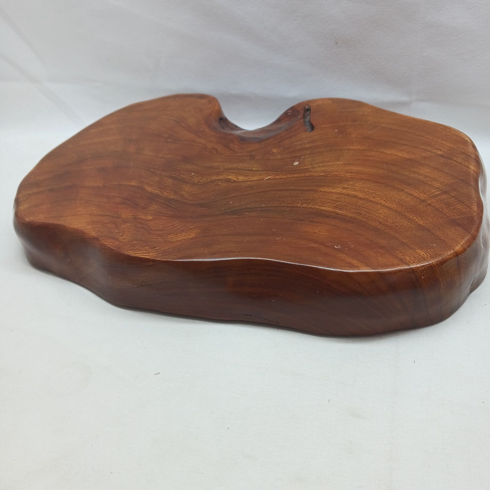アンティーク品】天然木 一枚板 花台 飾り台 無垢材 30.5×22×3cm 