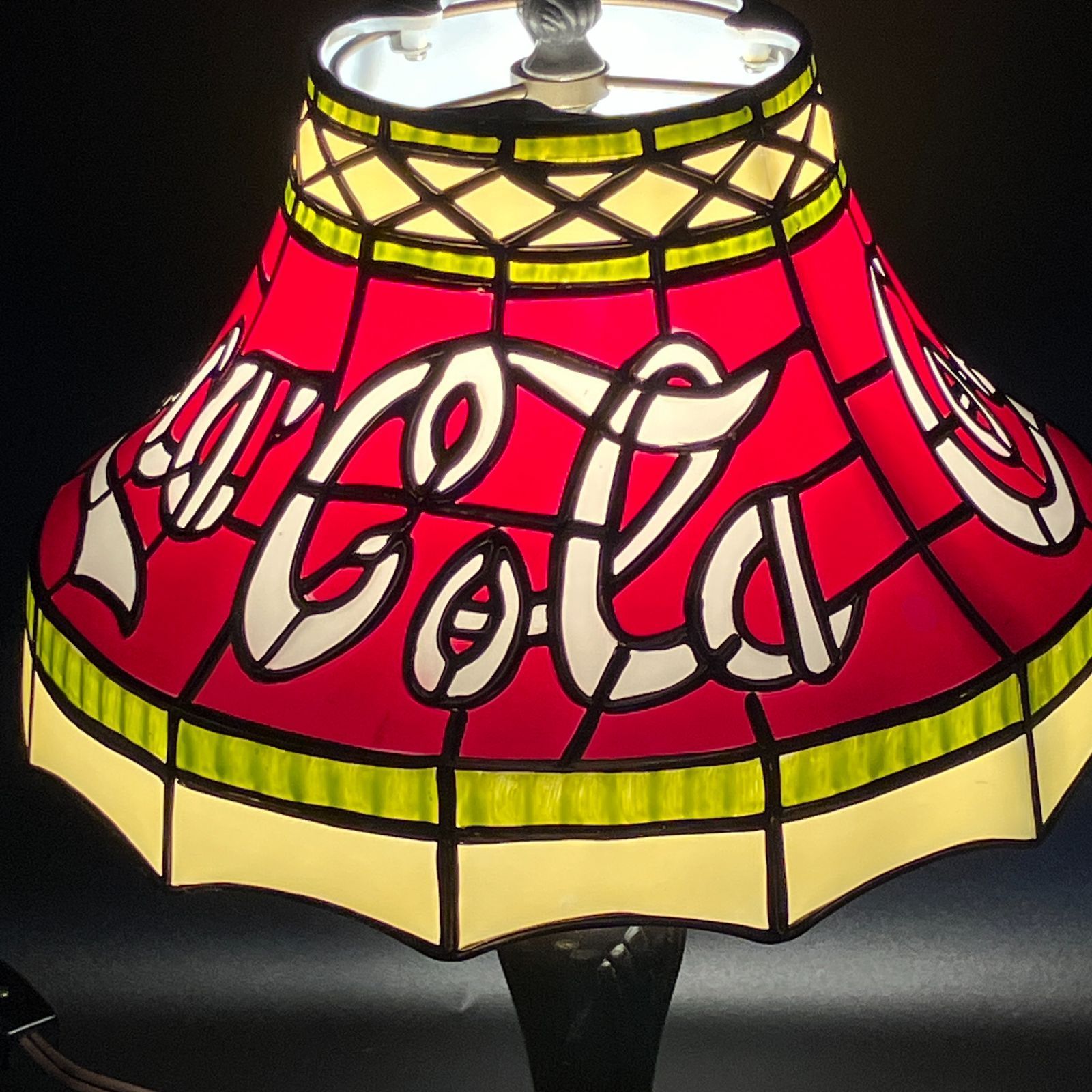 コカ・コーラ ステンドグラス調 テーブルランプ ビンテージ Coca 