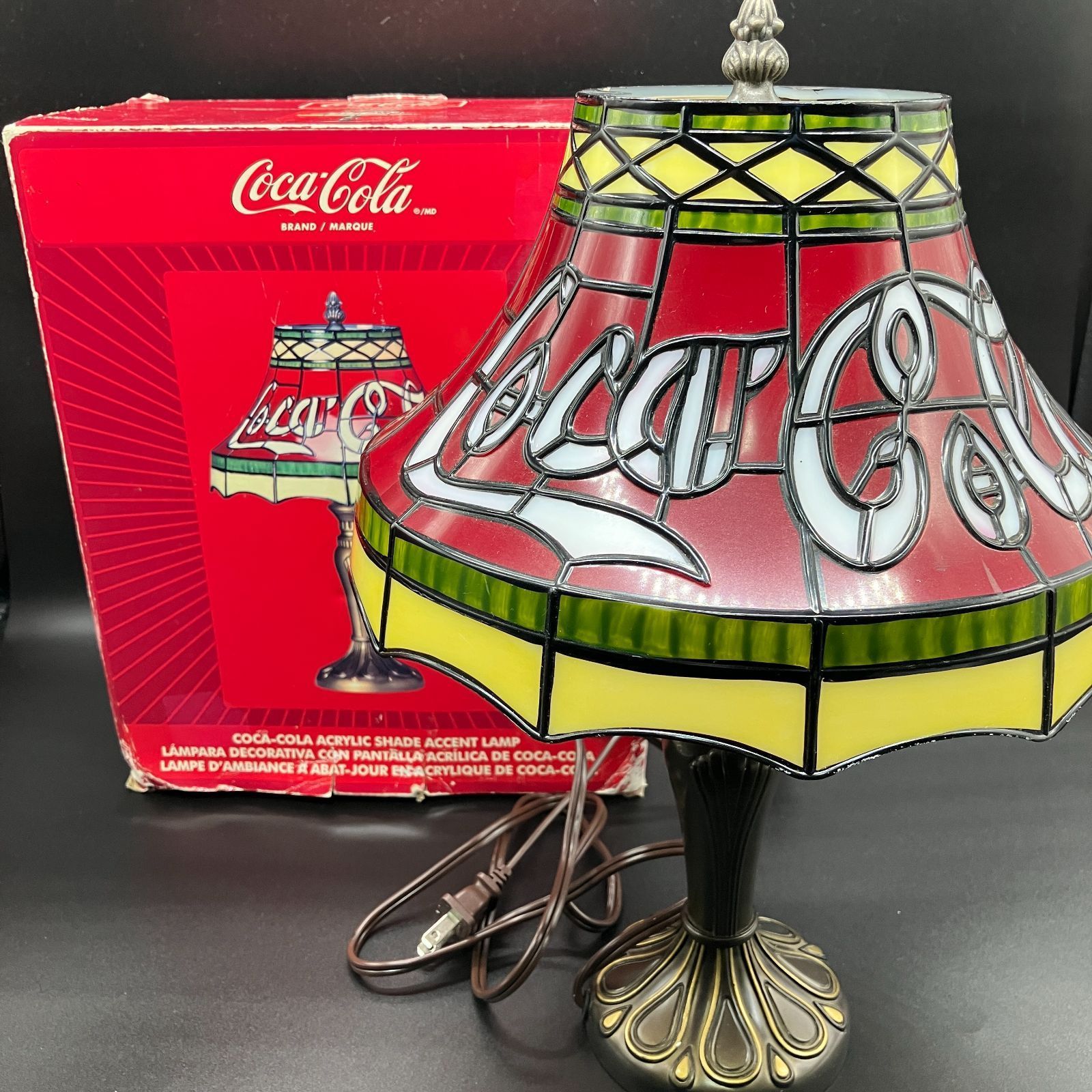 コカ・コーラ ステンドグラス調 テーブルランプ ビンテージ Coca 
