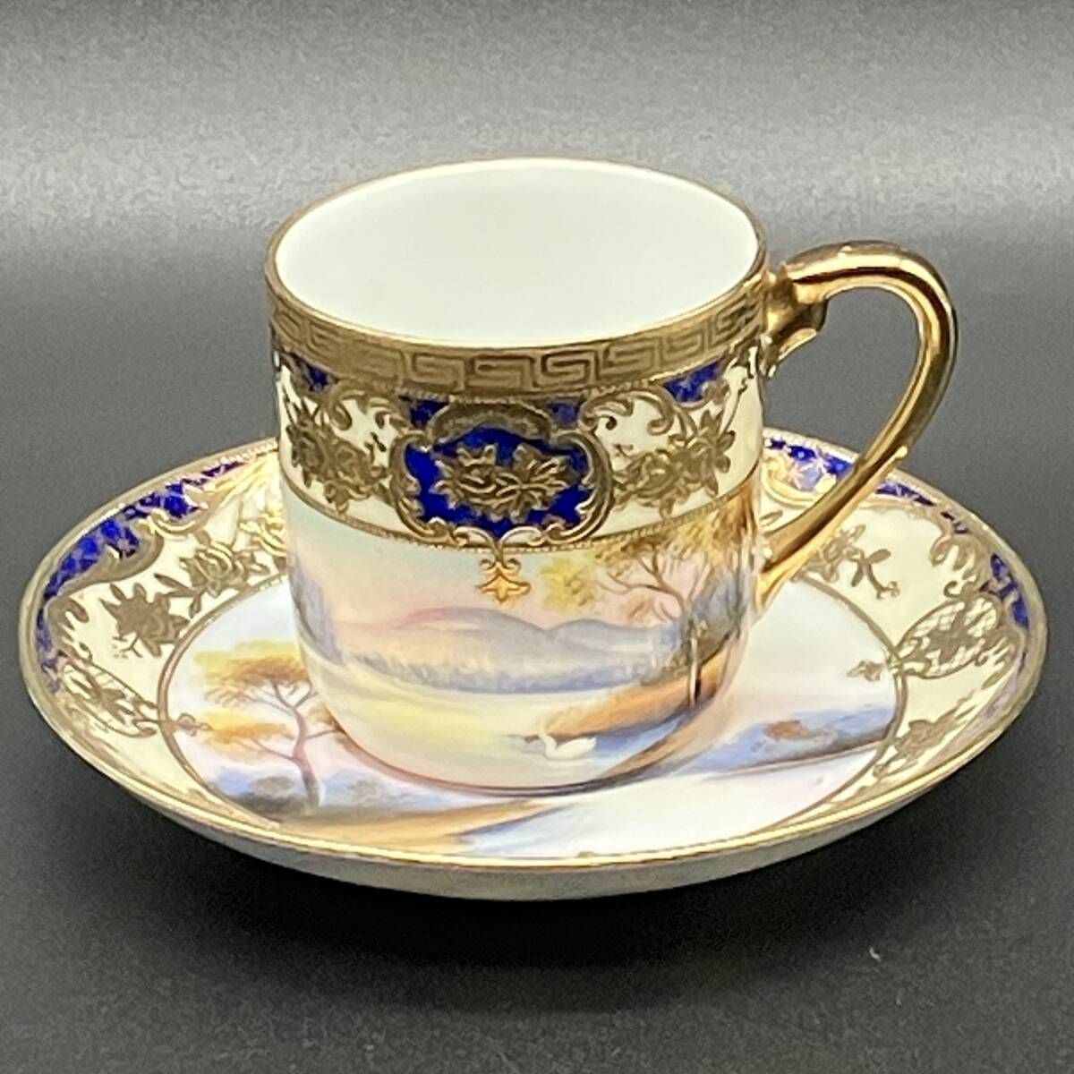 キャビネットカップ 千初期オールドノリタケ オールドノリタケ 金盛上