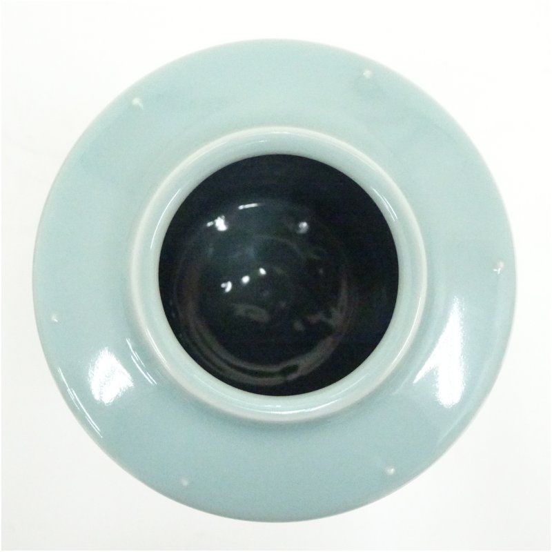青磁 花瓶 富田幸治郎 陶器 花器 壺 阪急 記念品 【公式通販】