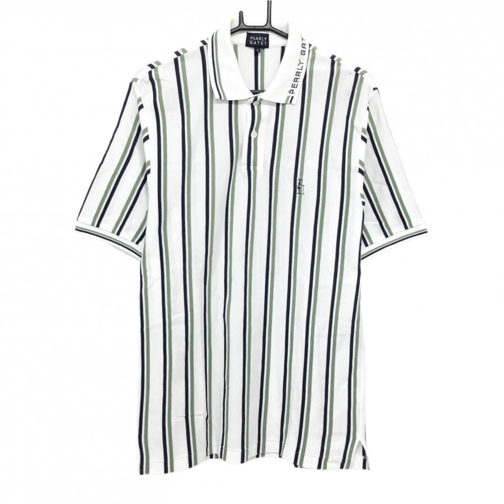 半袖ポロシャツ パーリーゲイツ ネイビー×白 PEARLY 超美品PGGパーリー