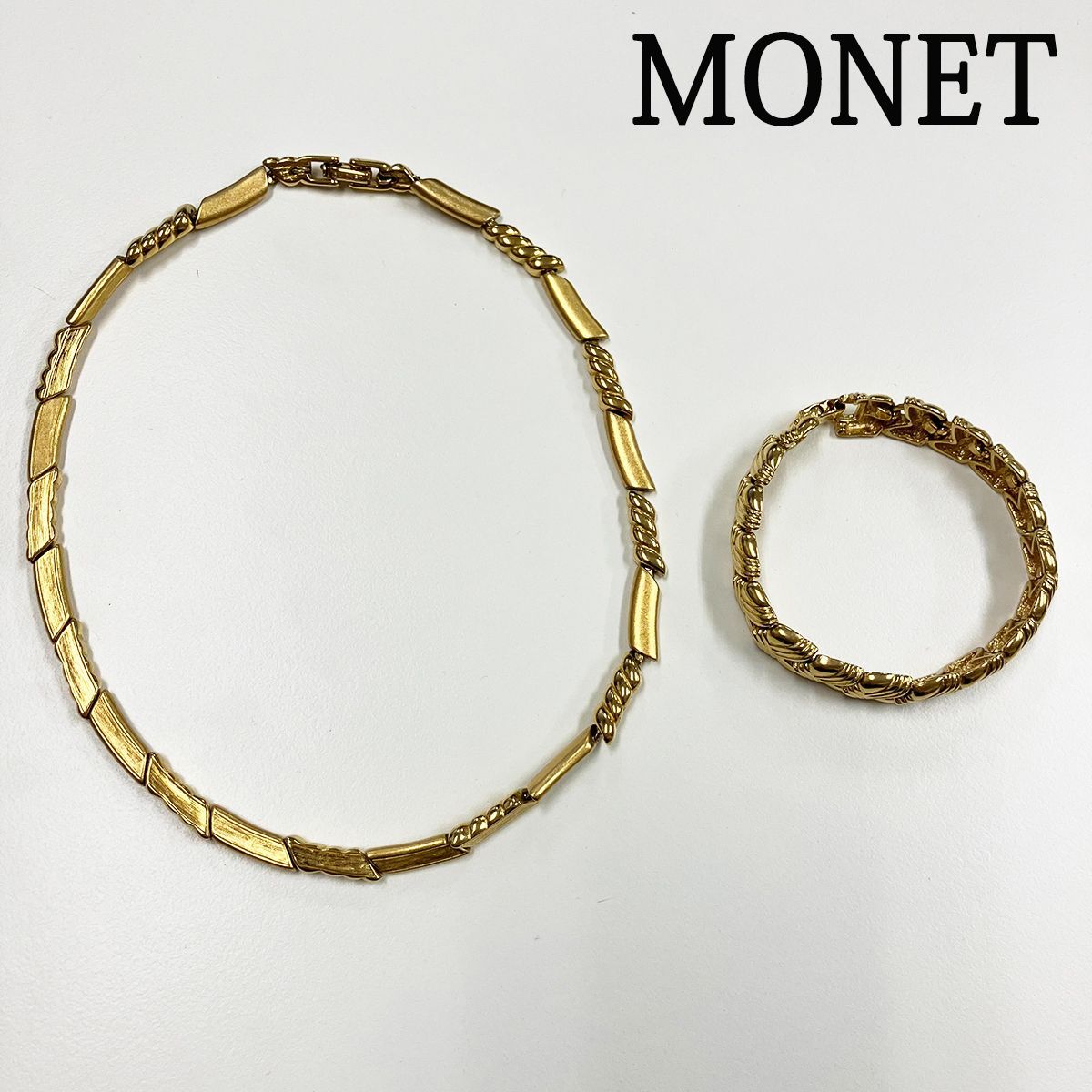 MONET モネ ネックレス ブレスレット 2点セット - メルカリ