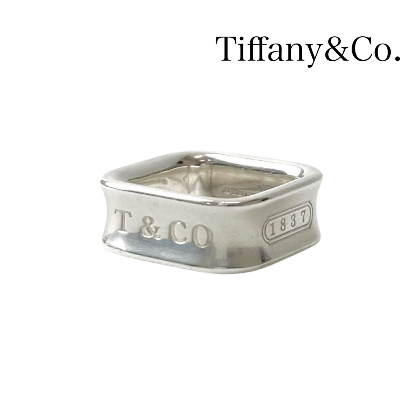 TIFFANY&Co. ティファニー TIFFANY ナローリング スクエアリング 1837 