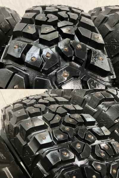【BF Goodrich Mud-Terrain T/A KM2 LT235/85R16】スパイクタイヤ【ブラッドレーV 16インチ 6.5J6HPCD139.7+25】希少 ランクル等　(KTJ651) クレジットカード QRコード決済可 BF Goodrich Mud-Terrain T/A KM2 LT235/85R16】スパイクタイヤ