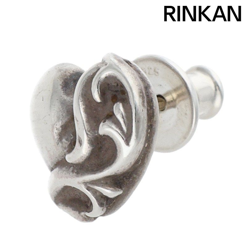 クロムハーツ STUD HEART/ハートスタッド シルバーピアス メンズ