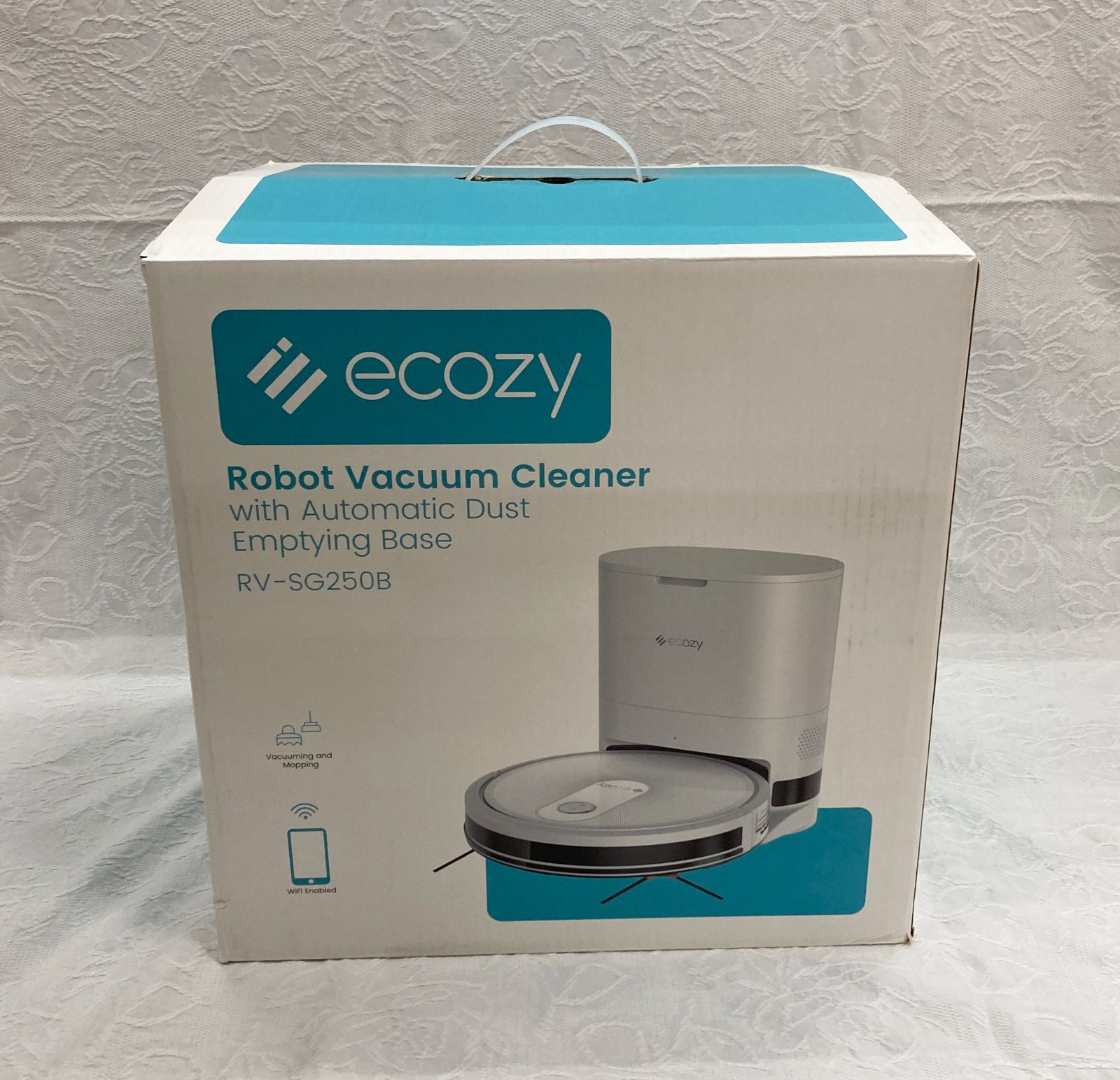 【未使用】 ecozyロボット掃除機 RV-SG250B 自動ゴミ収集機能付 〇未使用 ecozy ロボット掃除機 RV-SG250B 自動ゴミ収集機能付