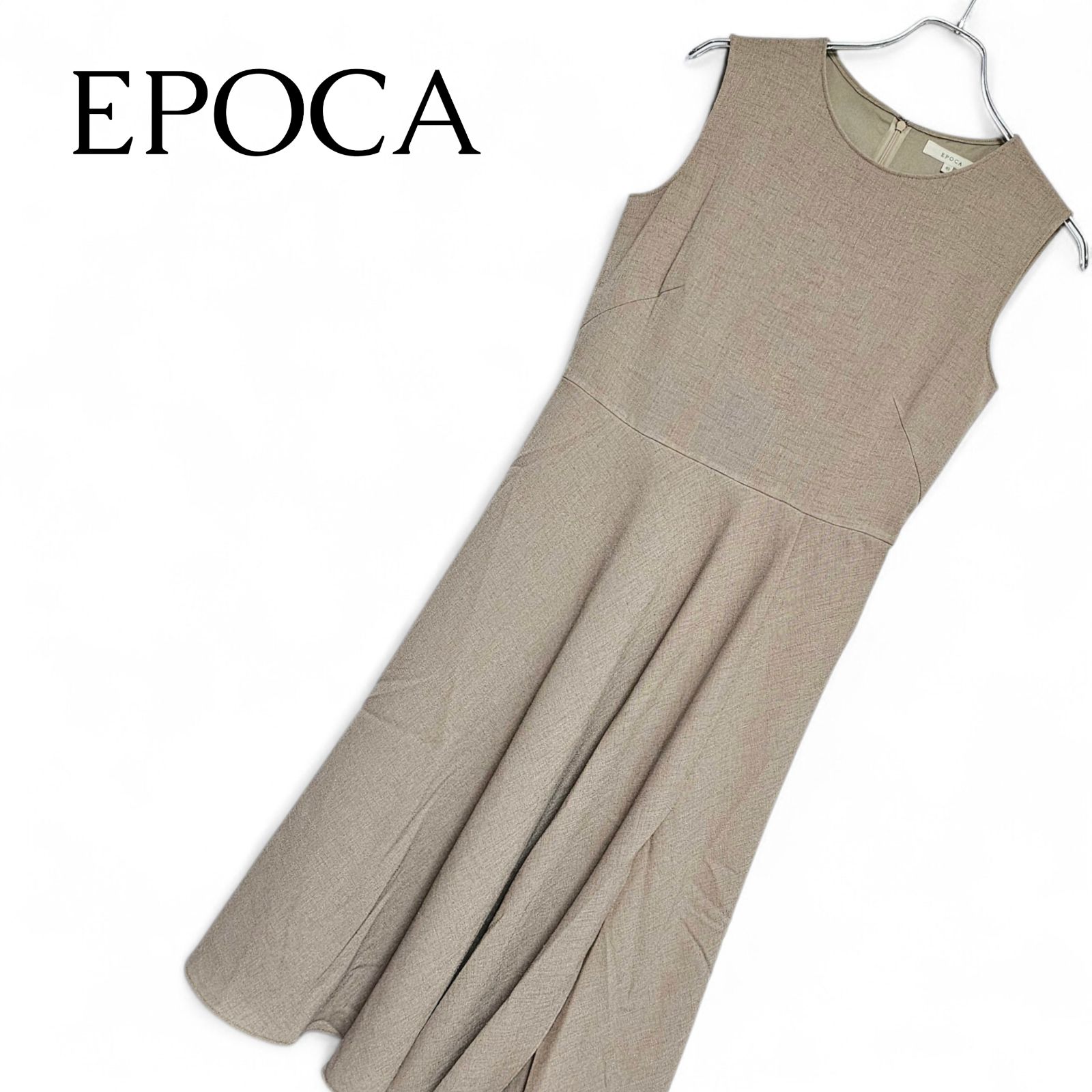 EPOCA✨エポカ　チェック　ノースリーブ　ロングワンピース 40 リネンライク EPOCA✨エポカ チェック ノースリーブ ロングワンピース 40 リネン