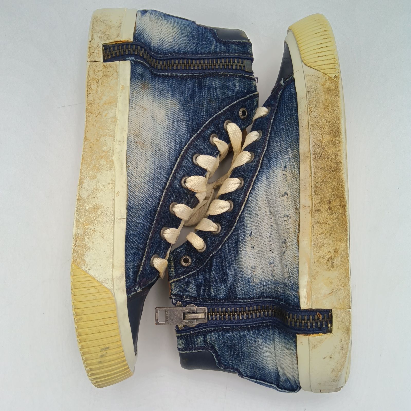 DIESEL ディーゼル デニム ハイカットスニーカー メンズ 27cm 青 