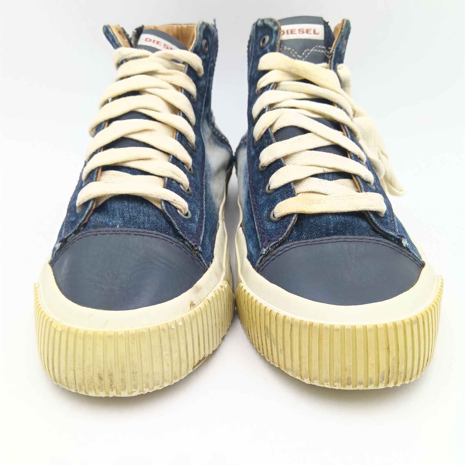 DIESEL ディーゼル デニム ハイカットスニーカー メンズ 27cm 青 