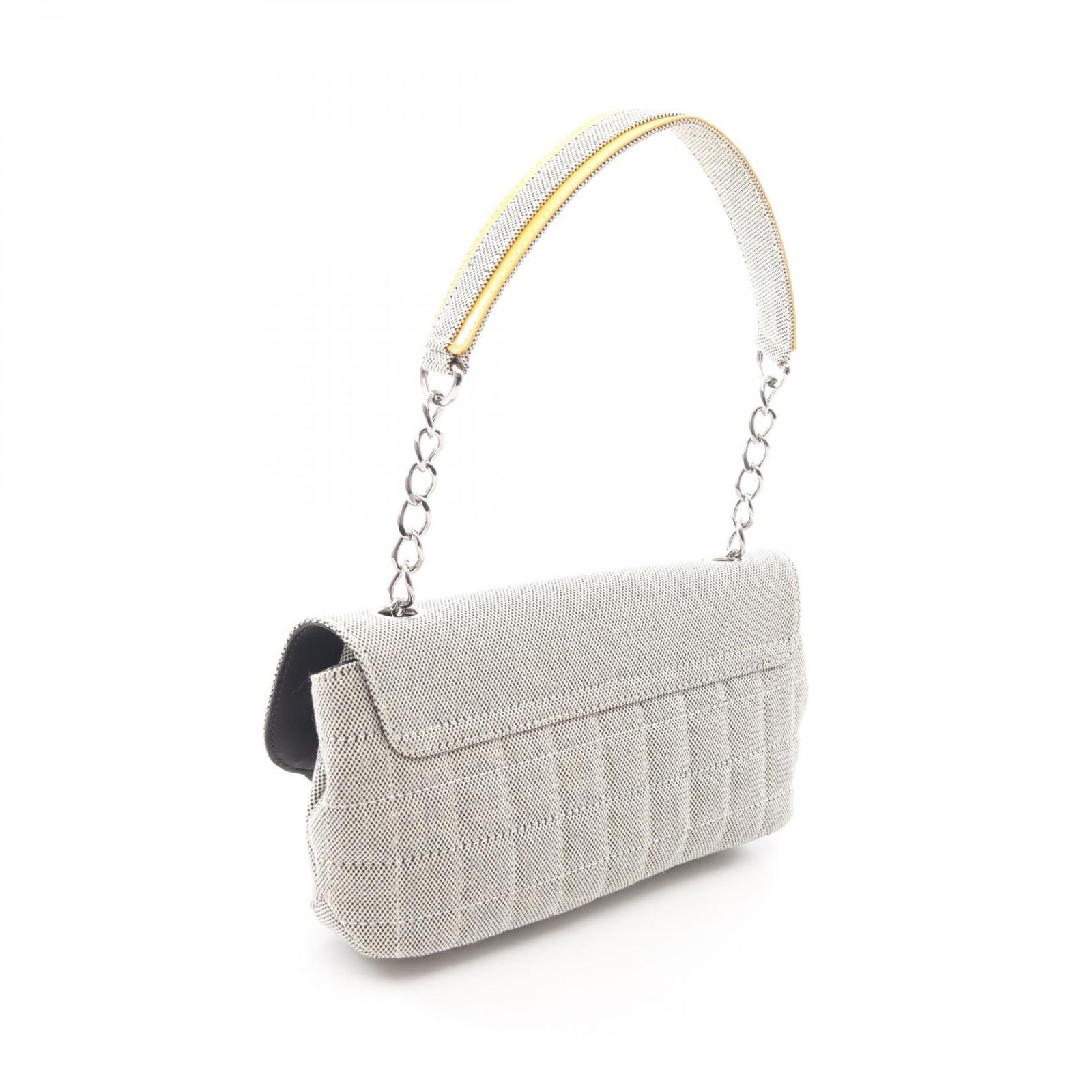 シャネル CHANEL ショルダーバッグ チョコバー カメリア No.5 グレー