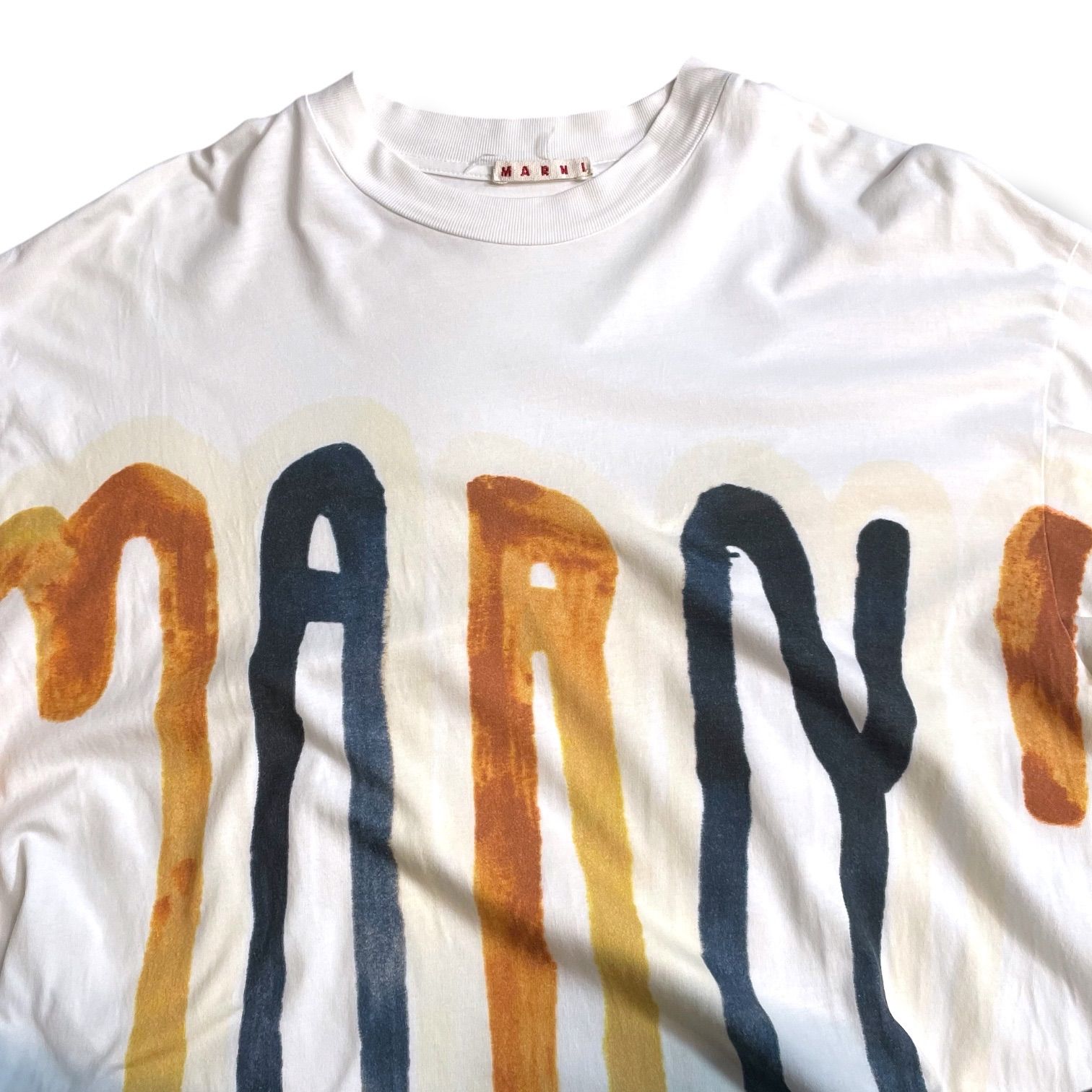 MARNI マルニ ペイントアート ロゴTシャツ 半袖カットソー ポケット 