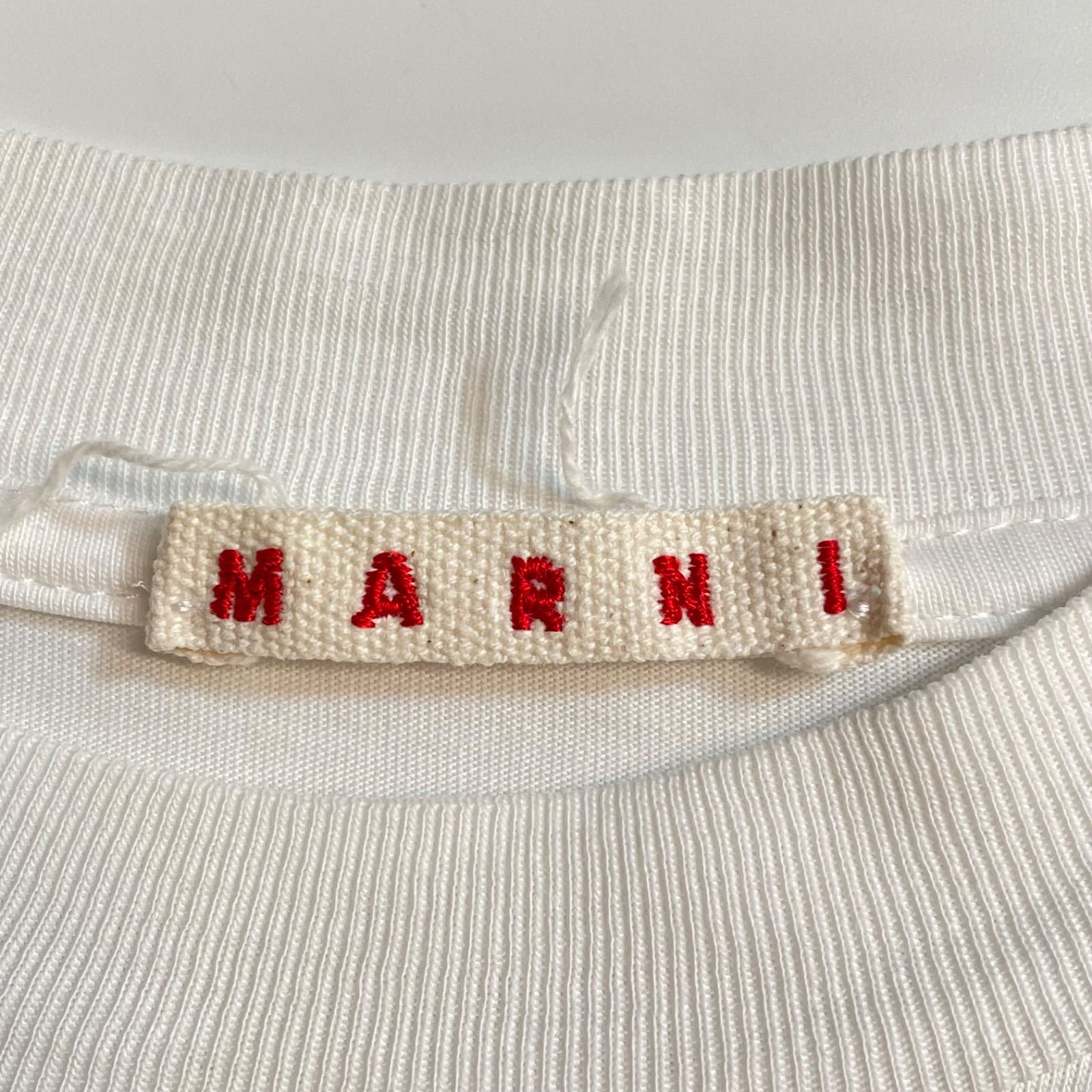 MARNI マルニ ペイントアート ロゴTシャツ 半袖カットソー ポケット 