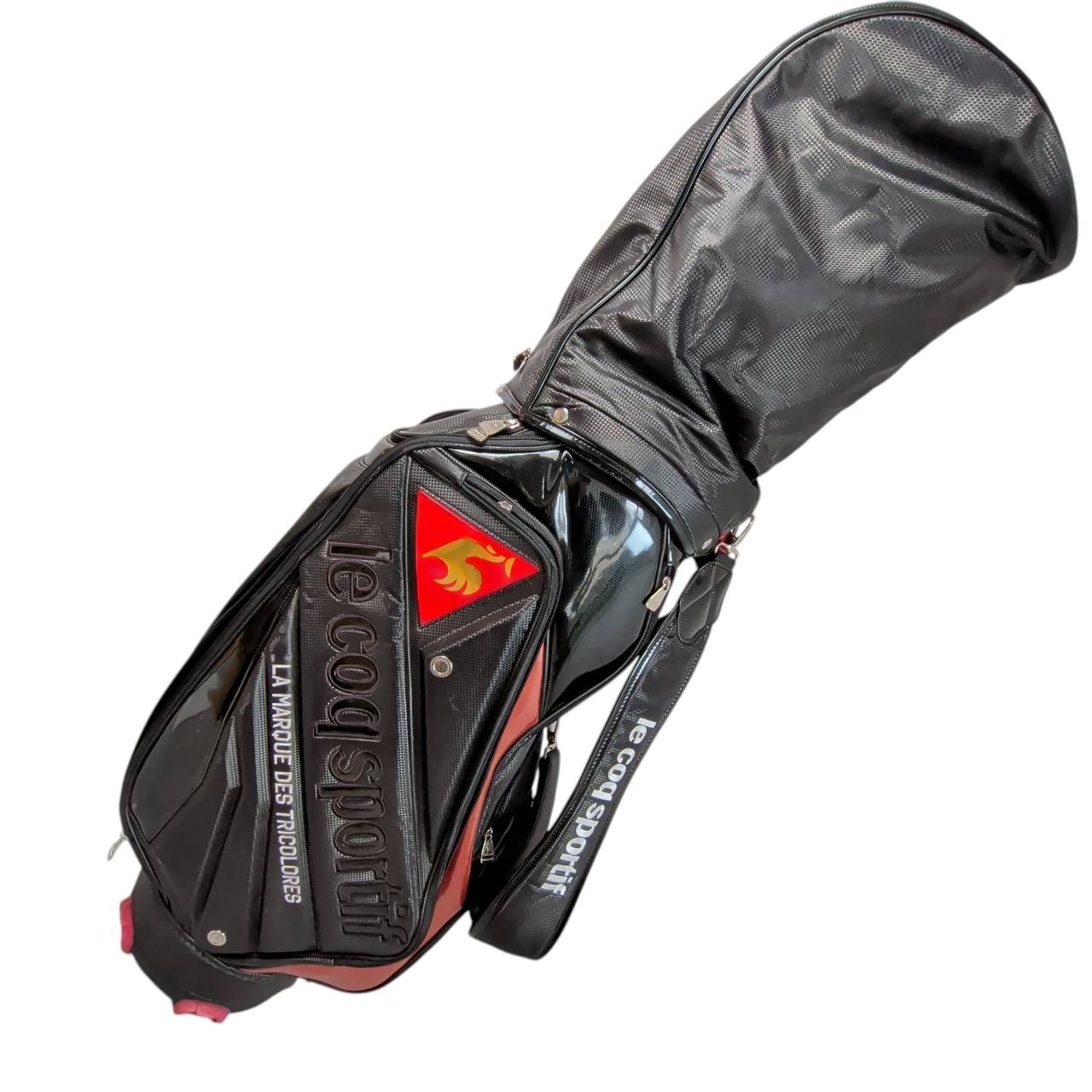 COCKLE COCK SPORTIF LE COQ SPORTIF GOLF BUCKLE FOR MEN BLACK RED