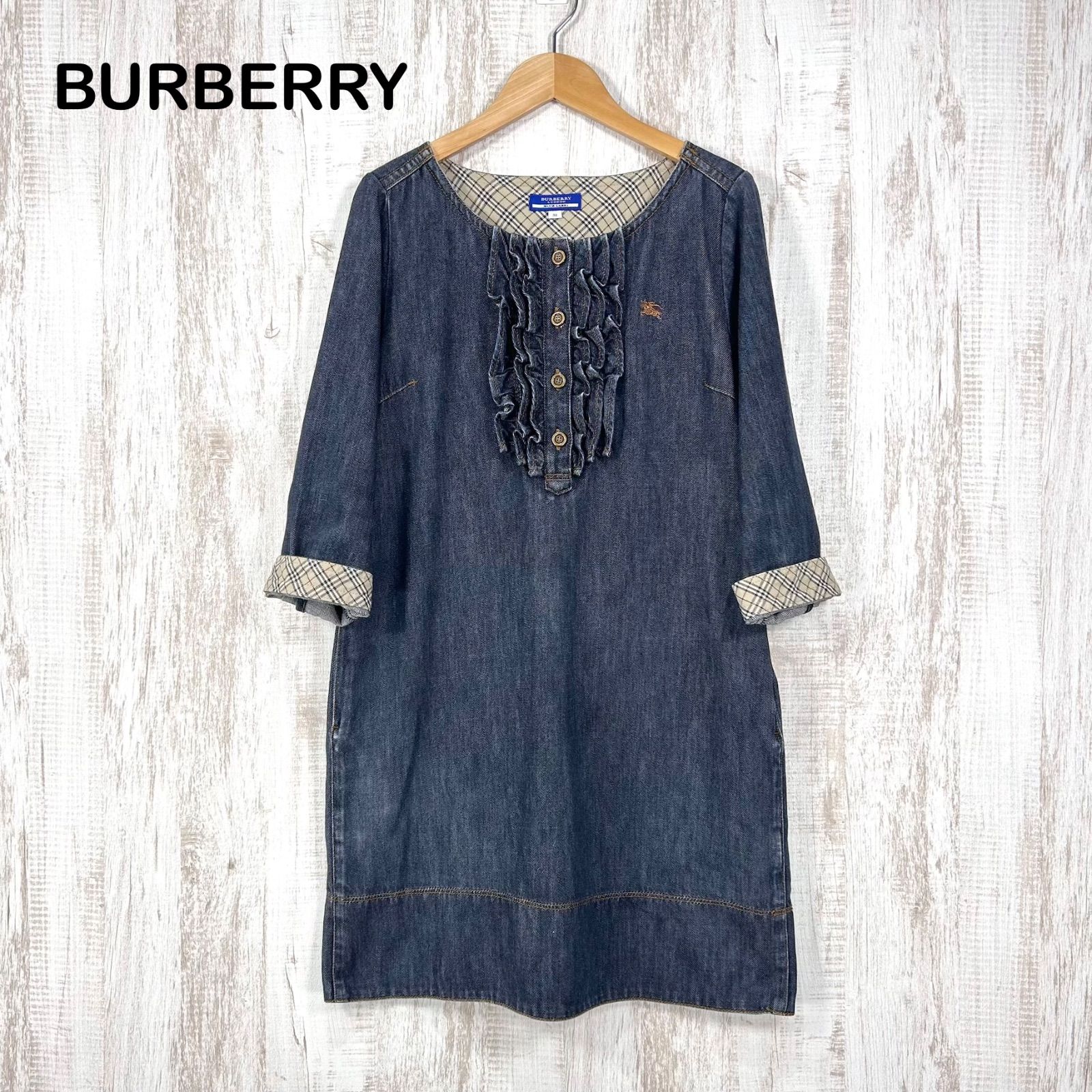BURBERRY BLUE LABEL バーバリーブルーレーベル ホースロゴ刺繡 ノバ 