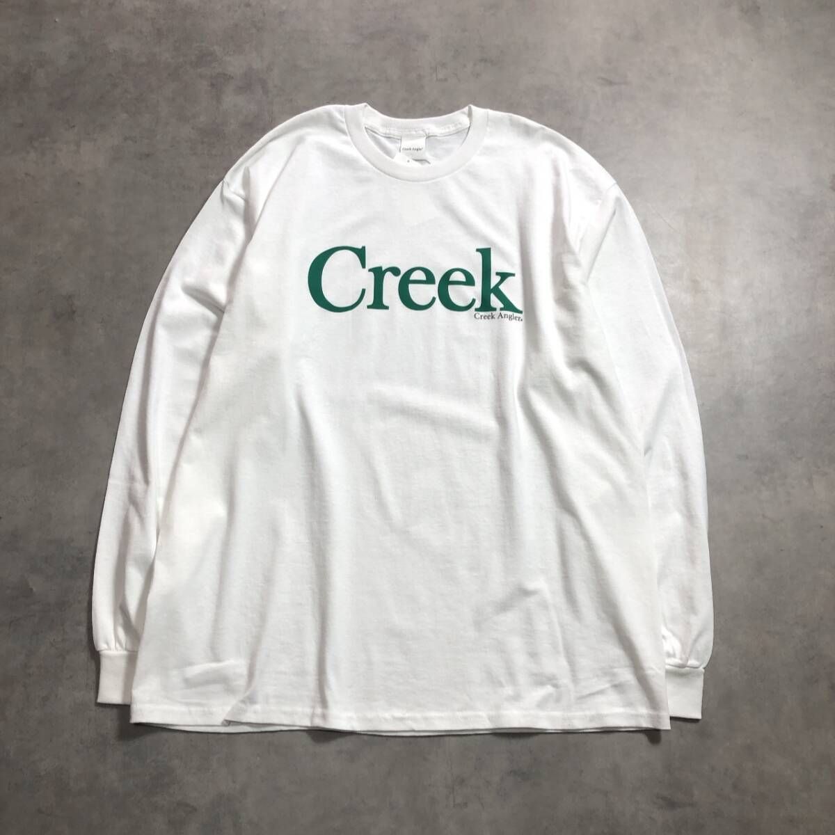 GQ5176◇Creek Angler : ロゴプリント 長袖Tシャツ◇L◇白系 クリーク 