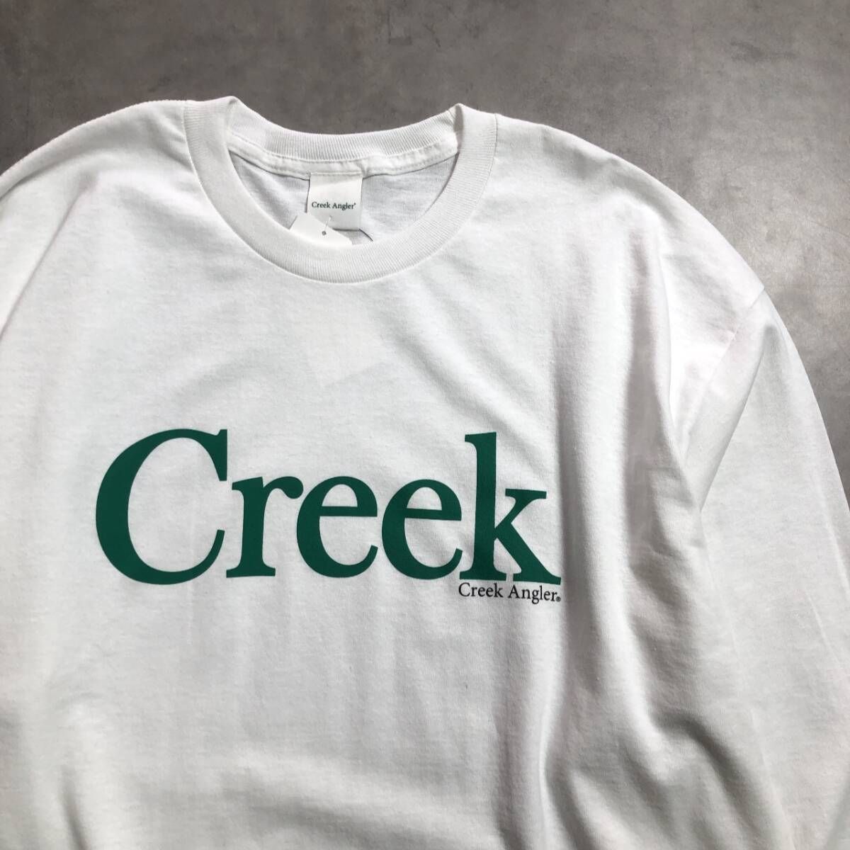 GQ5176◇Creek Angler : ロゴプリント 長袖Tシャツ◇L◇白系 クリーク 