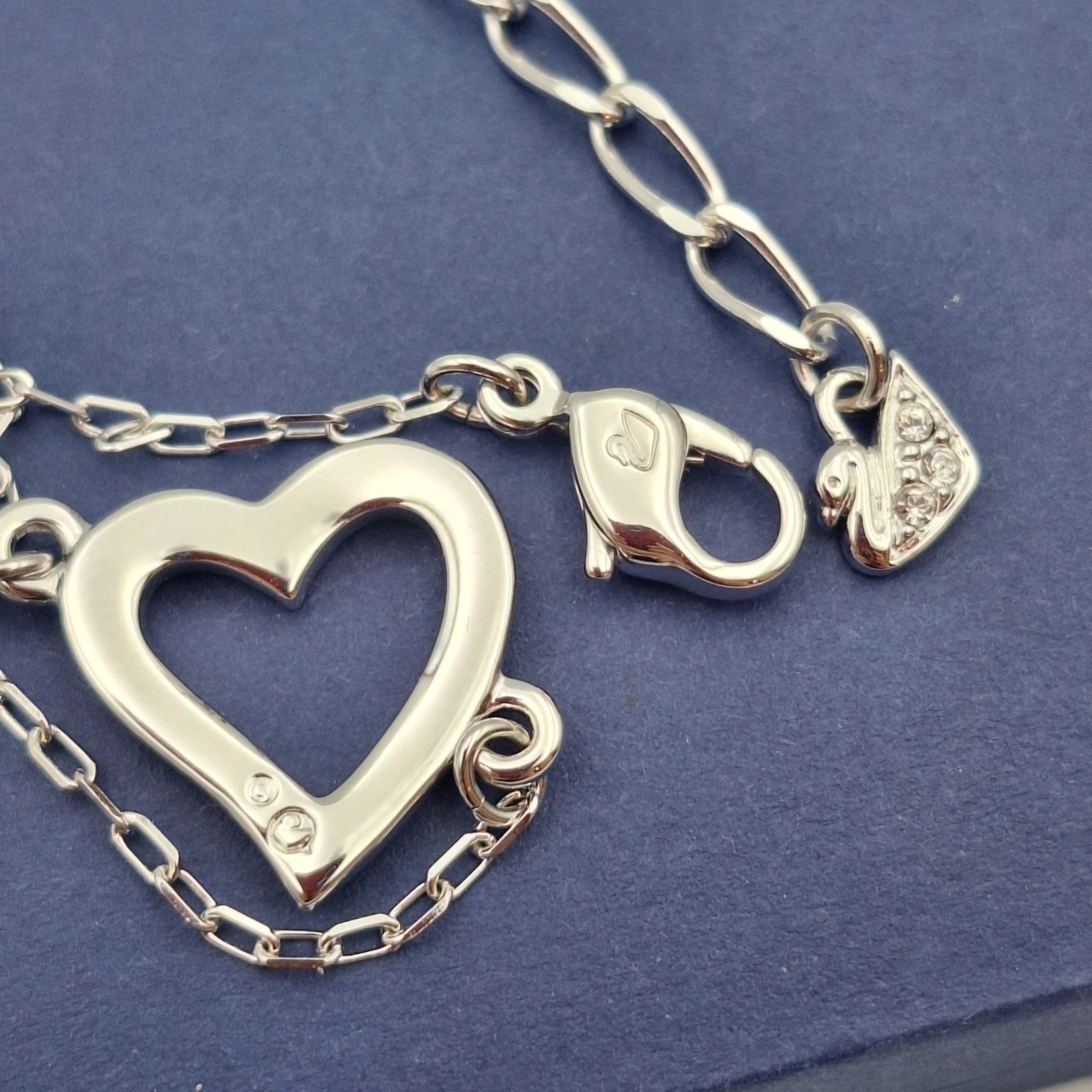 SWAROVSKI スワロフスキー ブレスレット ハート ラインストーン ほぼ未
