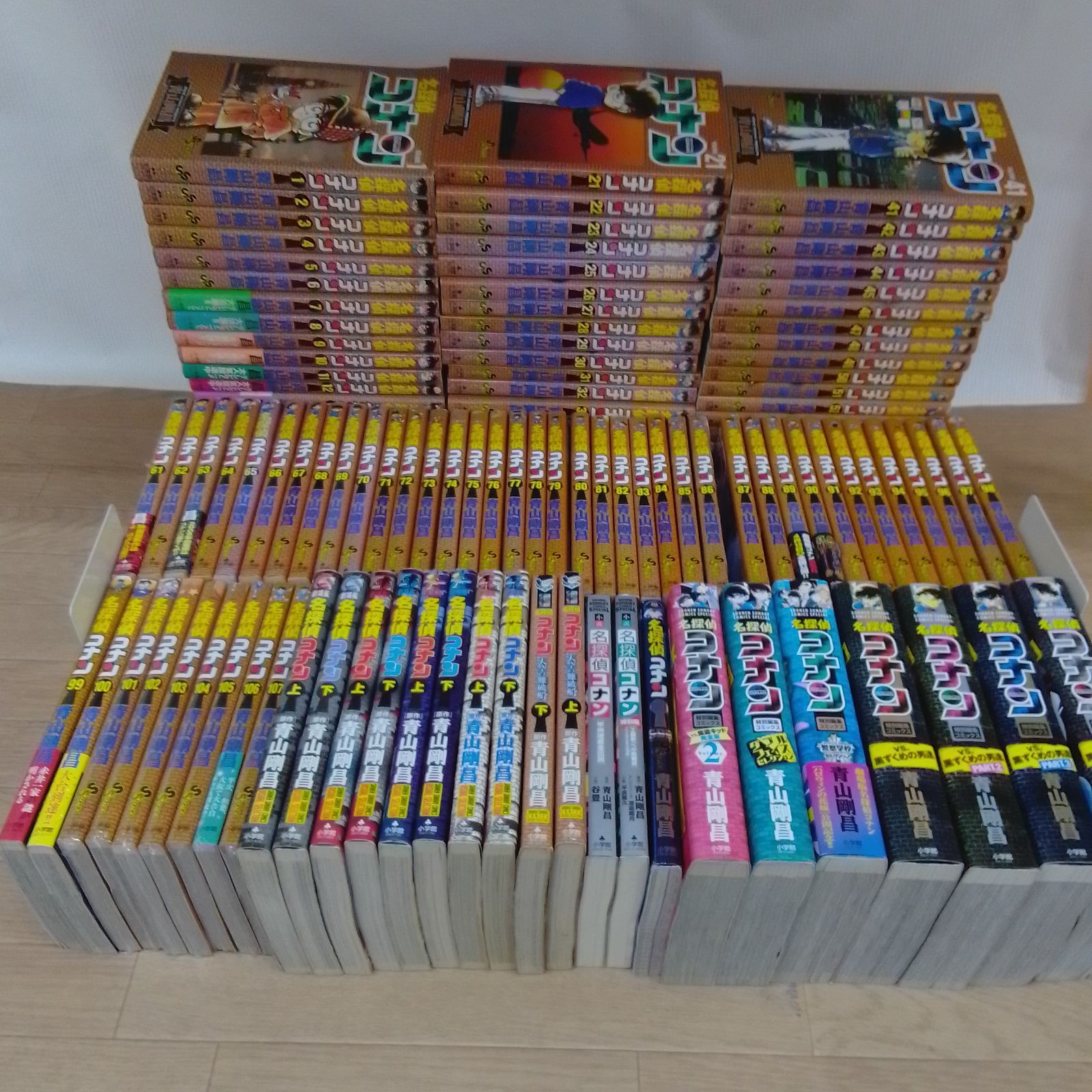 ☆②【未開封9冊】名探偵コナン 1～107巻 コミック全巻・関連本17冊 