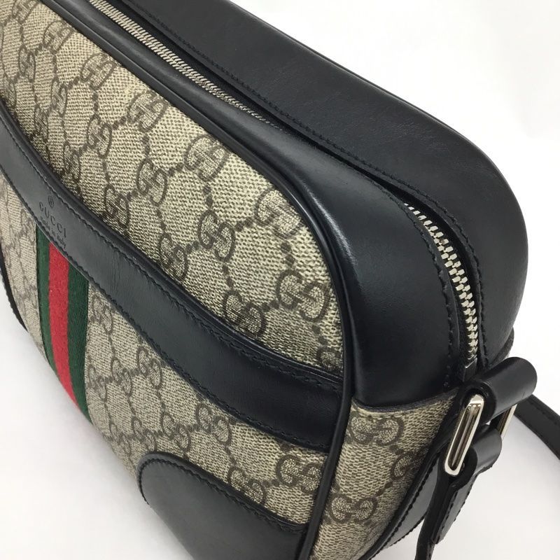 GUCCI【グッチ】GGスプリーム ショルダーバッグ 387507 ブラック