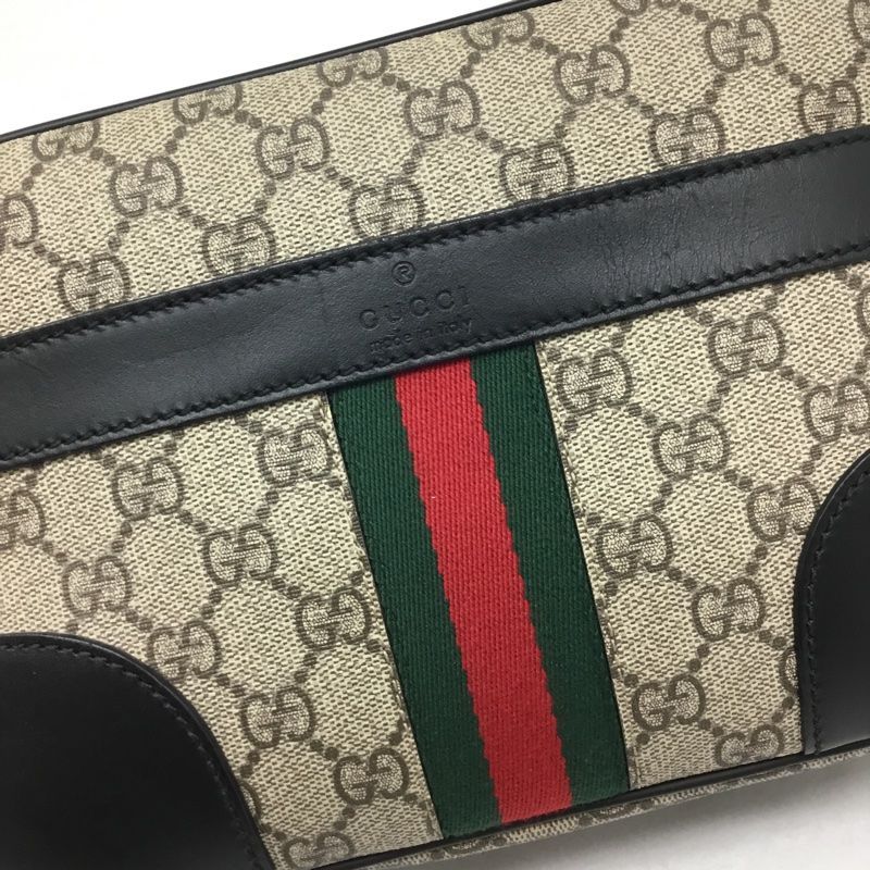 GUCCI【グッチ】GGスプリーム ショルダーバッグ 387507 ブラック
