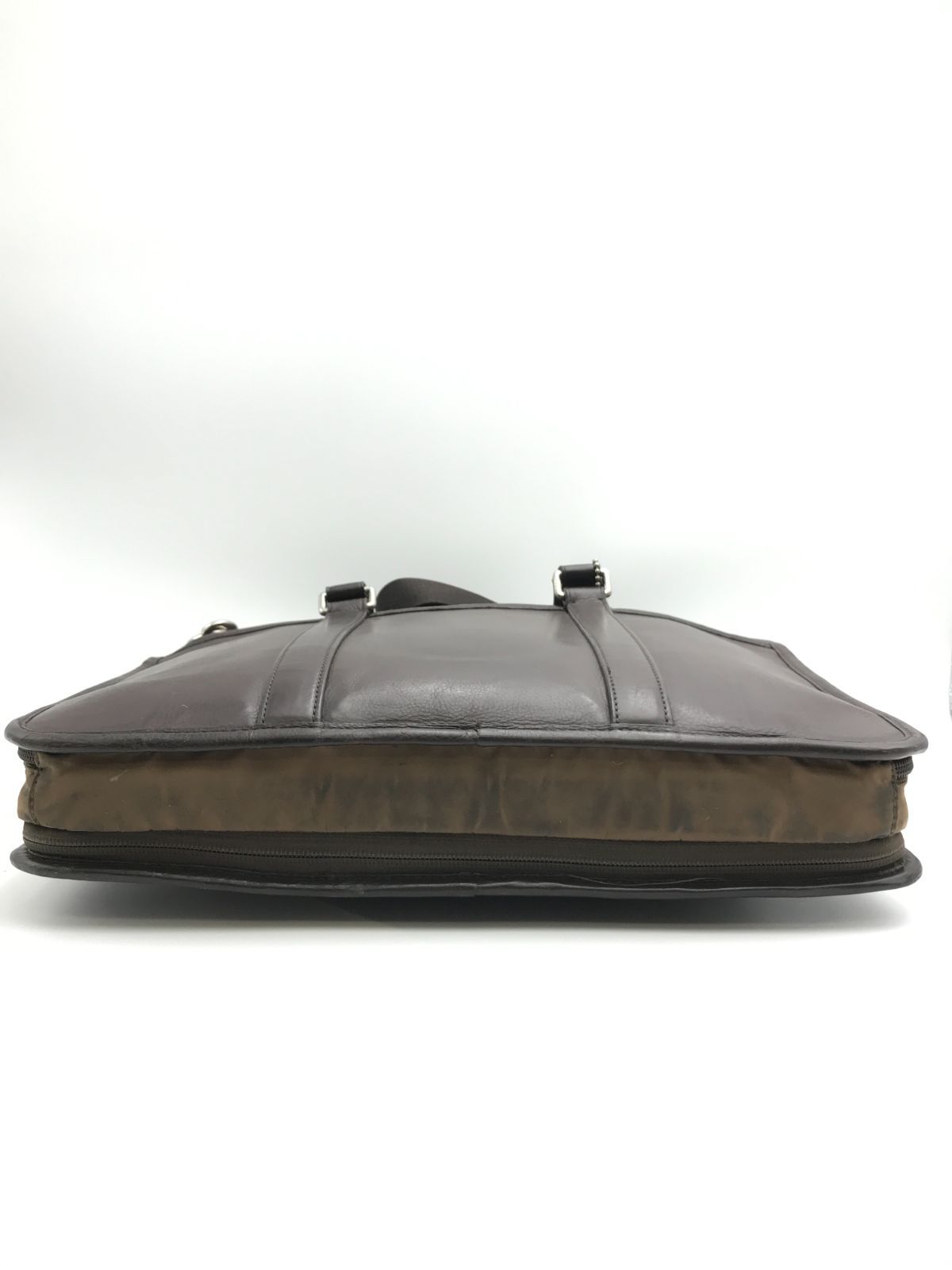 COACH コーチ ビジネスバッグ 2way レザー ダークブラウン系 1048