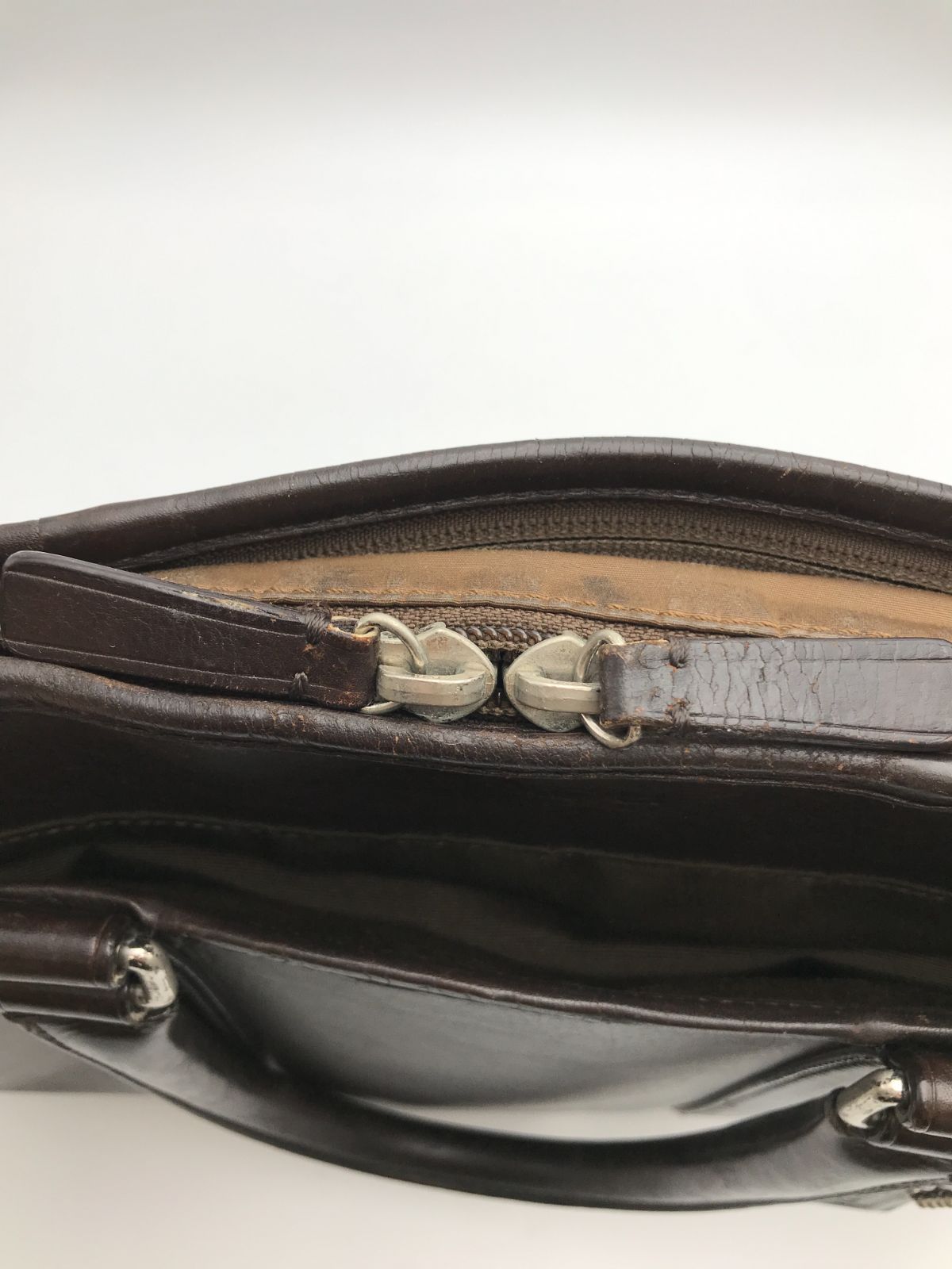 COACH コーチ ビジネスバッグ 2way レザー ダークブラウン系 1048 
