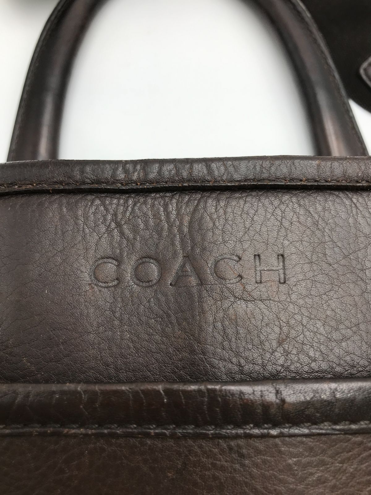 COACH コーチ ビジネスバッグ 2way レザー ダークブラウン系 1048