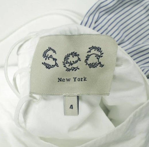 Sea New York シー ニューヨーク ストライプギャザーブラウス 4 Blue 