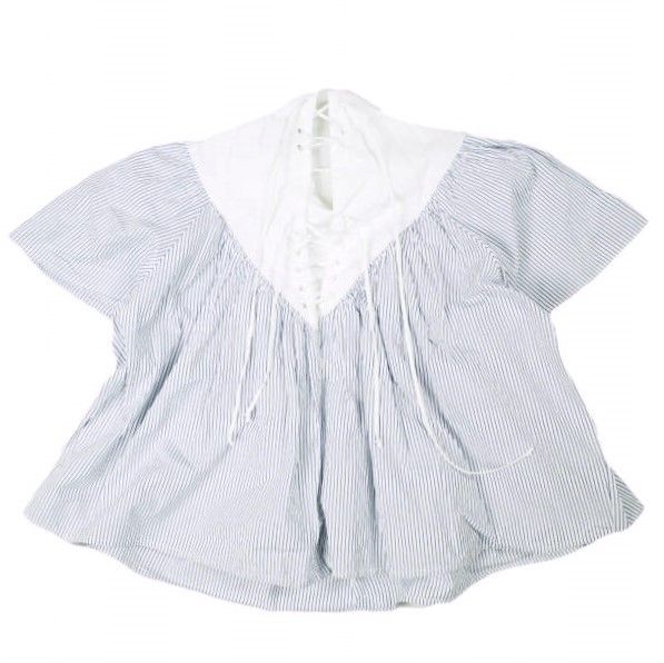 Sea New York シー ニューヨーク ストライプギャザーブラウス 4 Blue 