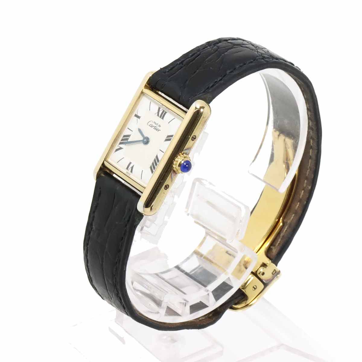 カルティエ Cartier マストタンク ヴェルメイユ W1009654 SV925 レディース 腕時計 ホワイト クォーツ ウォッチ Must Tank 90320988 カルティエ Cartier マストタンク ヴェルメイユ W1009654 SV925