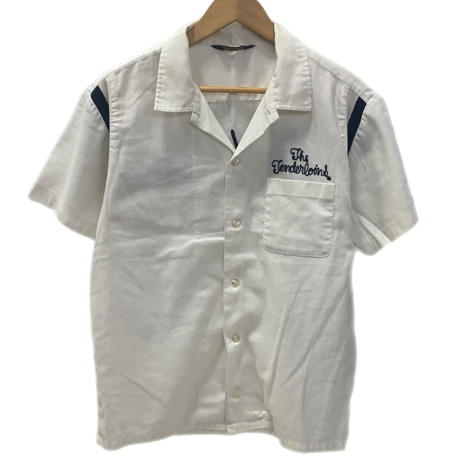 テンダーロイン TENDERLOIN ボーリングシャツ 半袖シャツ ホワイト S