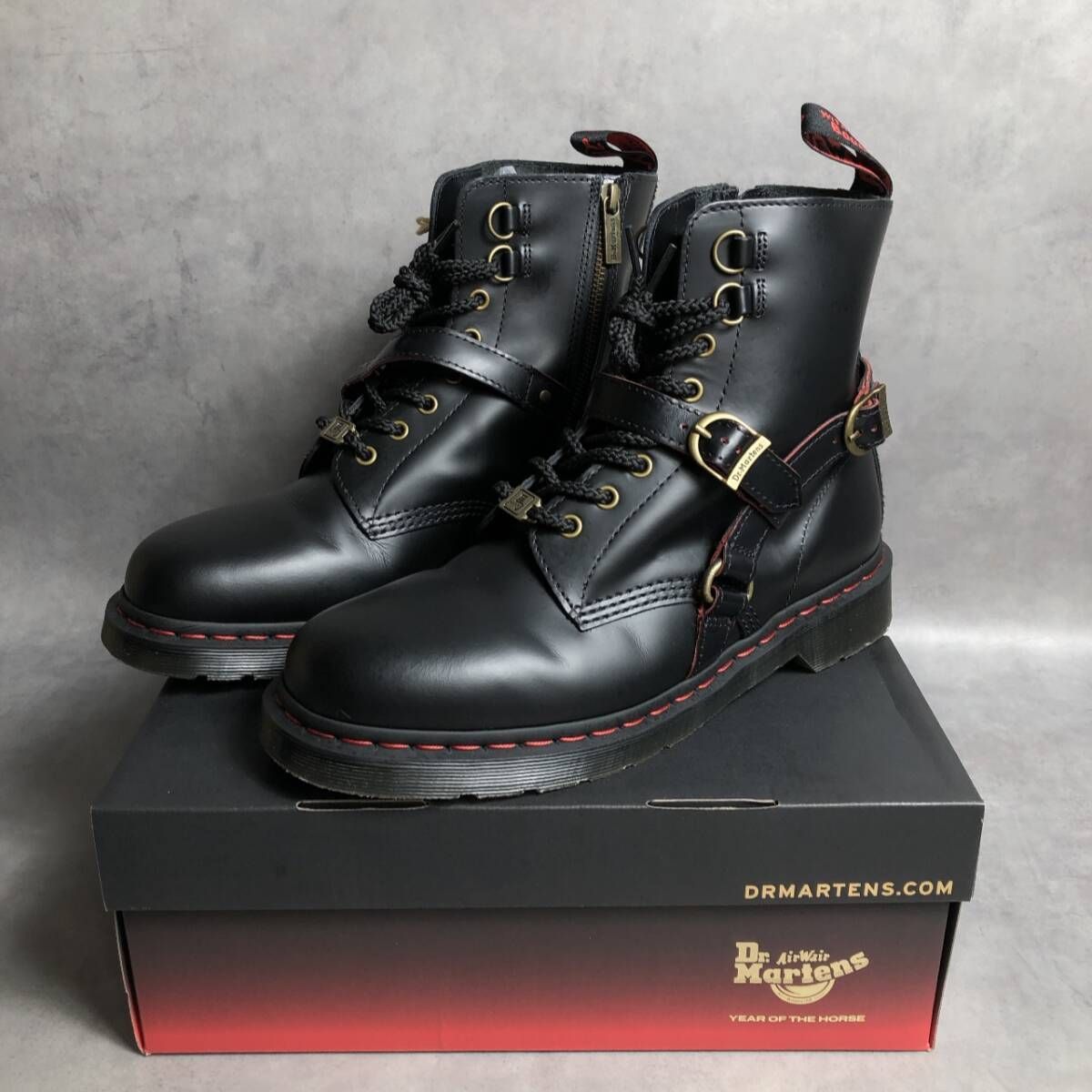 PQ312◇Dr Martens : 1460 YOTH YEAR OF THE HORSE 8HOLE BOOTS◇UK10 