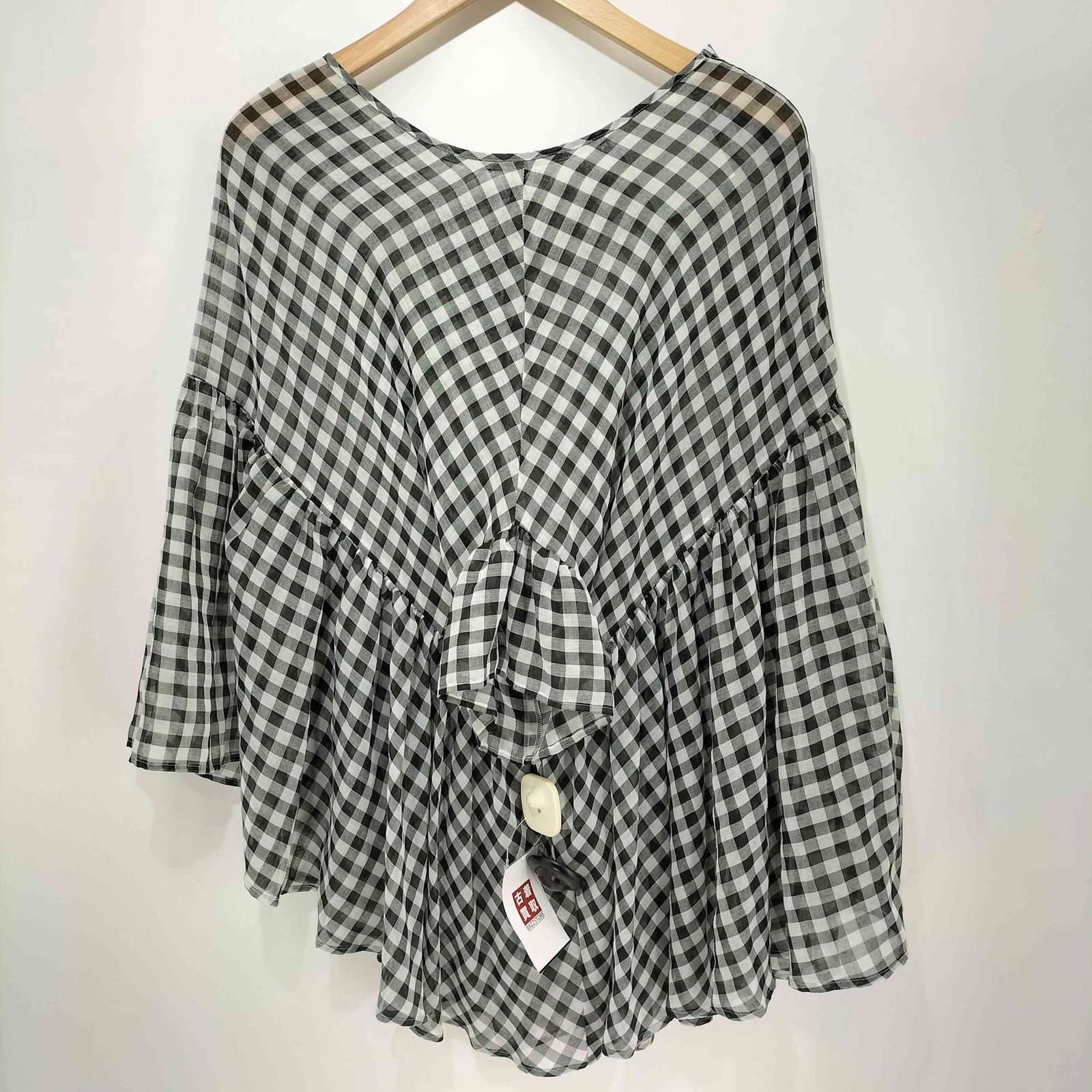 ビアズリー BEARDSLEY 23SS エコポリギンガムシアーブラウス