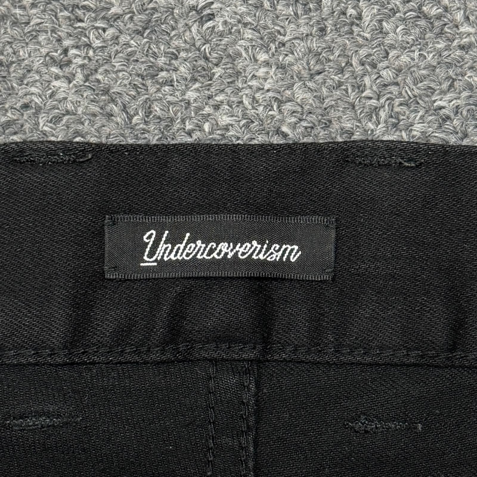 UNDERCOVER 21AW 裾ZIPストレッチスリムデニムパンツ ブラックデニム 