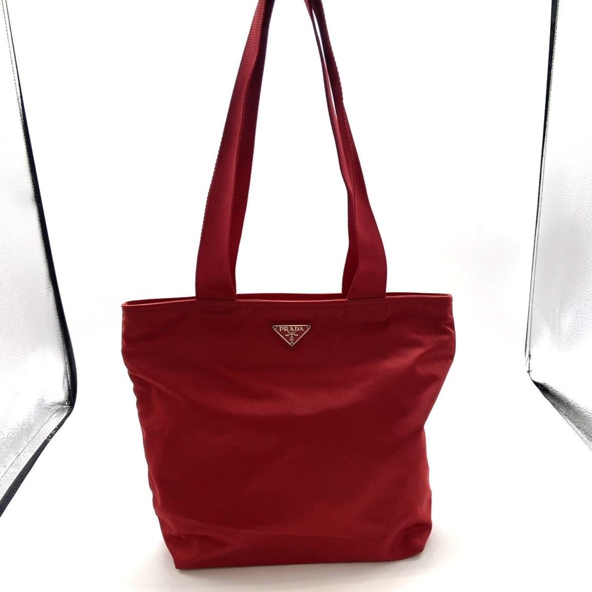 ☆PRADA プラダ ナイロン トートバッグ 赤 ショルダーバッグ レッド