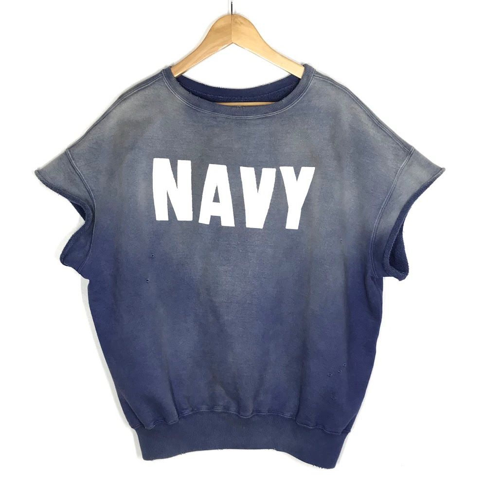 【倉吉店】 中古 BOWWOW | バウワウ スウェット US NAVY SS SWEATSHIRT 半袖スウェット BW251-UNSSS ブルー サイズ：L 【104】 倉吉店】 中古 BOWWOW | バウワウ スウェット US NAVY SS SWEATSHIRT