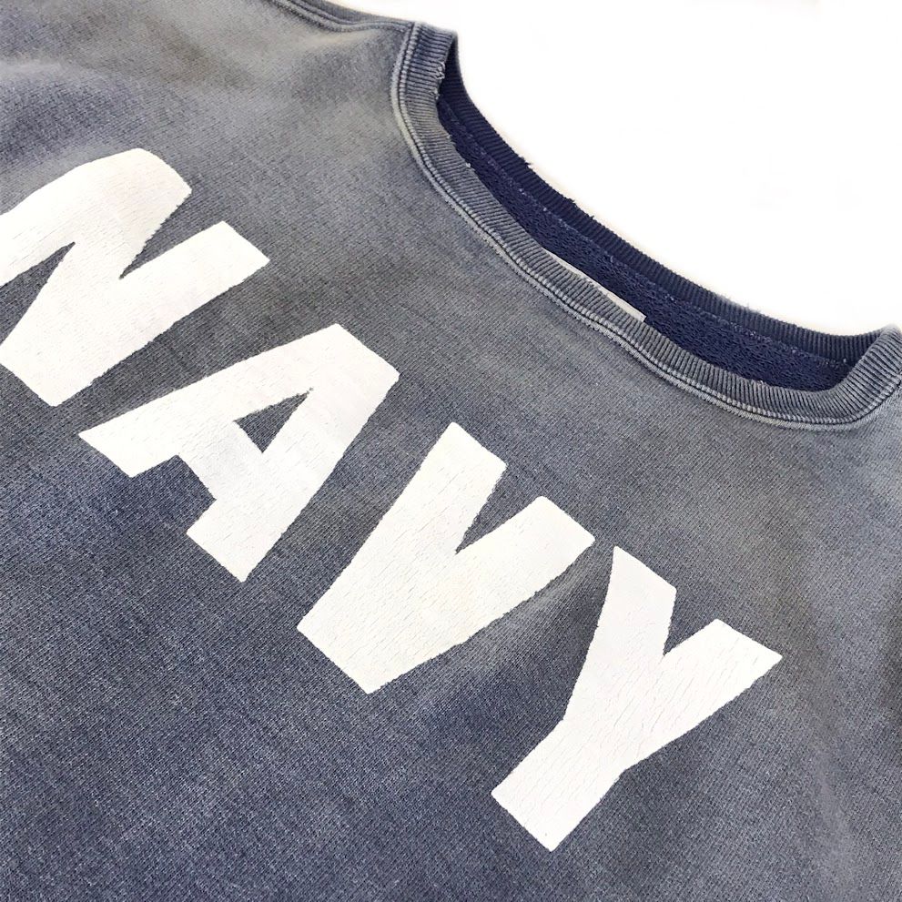【倉吉店】 中古 BOWWOW | バウワウ スウェット US NAVY SS SWEATSHIRT 半袖スウェット BW251-UNSSS ブルー サイズ：L 【104】 倉吉店】 中古 BOWWOW | バウワウ スウェット US NAVY SS SWEATSHIRT