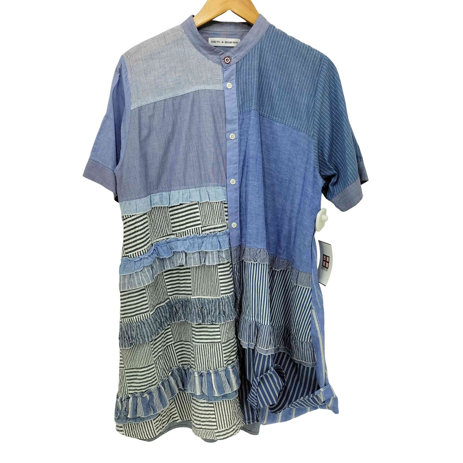 TORI-TO(トリト) 24SS 別注 ヨコフリル 5分袖 シャツ レディース トリト TORI-TO 24SS 別注 ヨコフリル 5分袖 シャツ レディース JPN