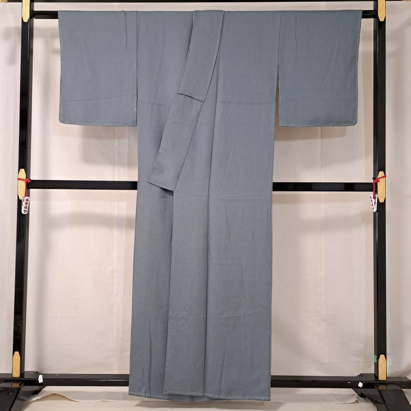 小紋 7日18時迄！” 【GWセール】 特選総刺繍紋意匠小紋着尺 「結晶菱文・紺