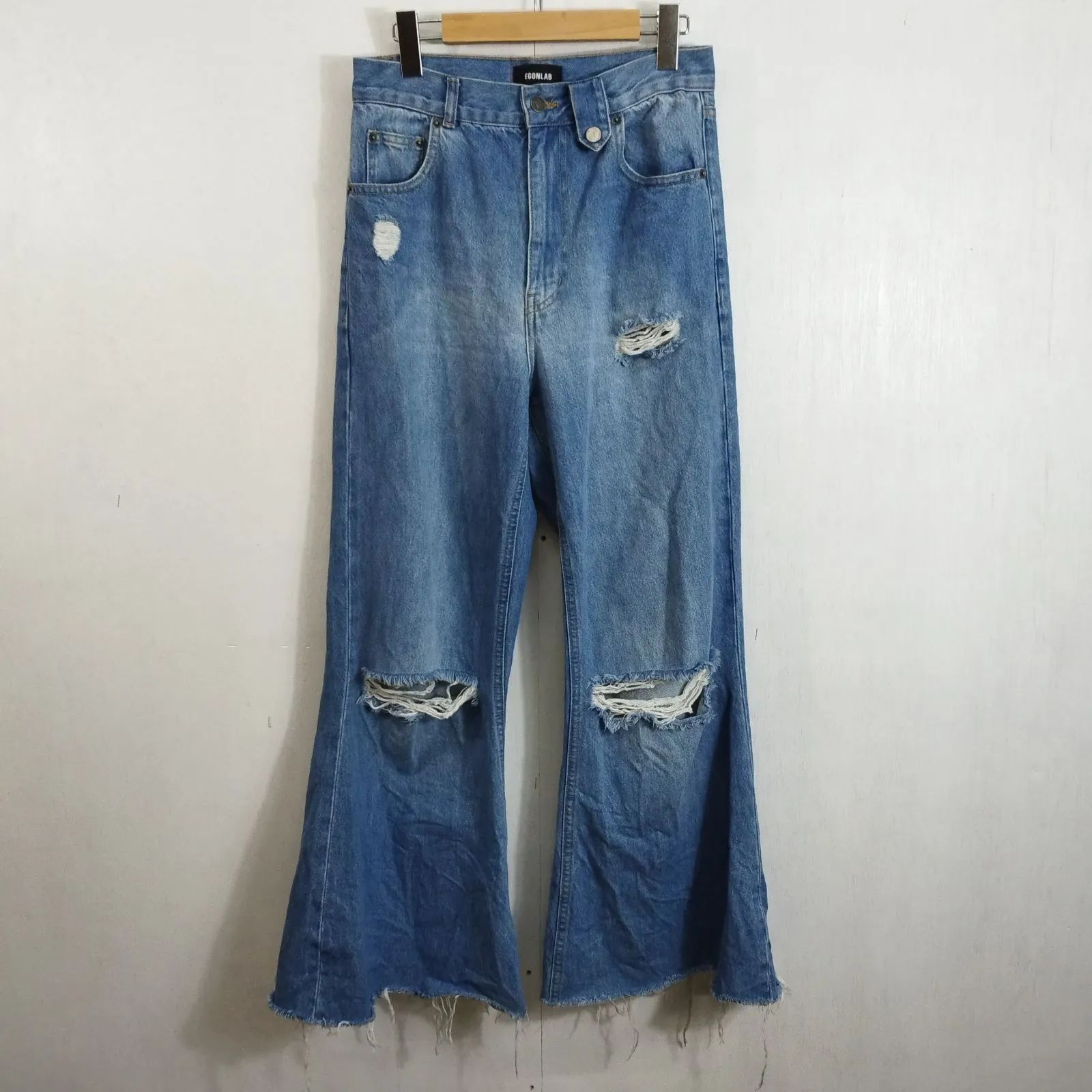 EGONLAB エゴンラボ 24SS ダメージデニムフレアパンツ ジーンズ 